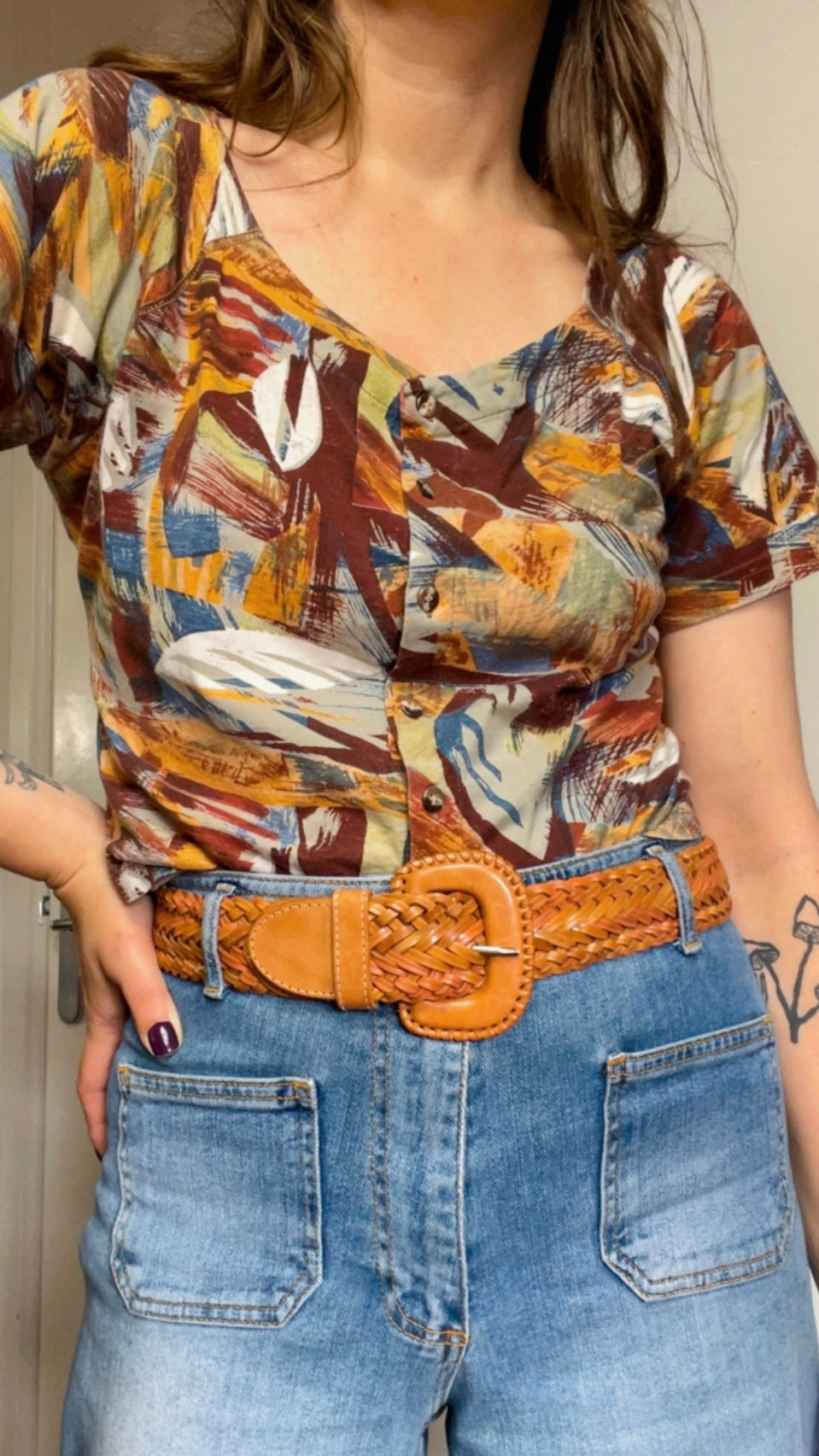 Printed 90s Top