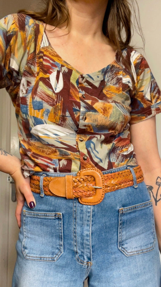 Printed 90s Top