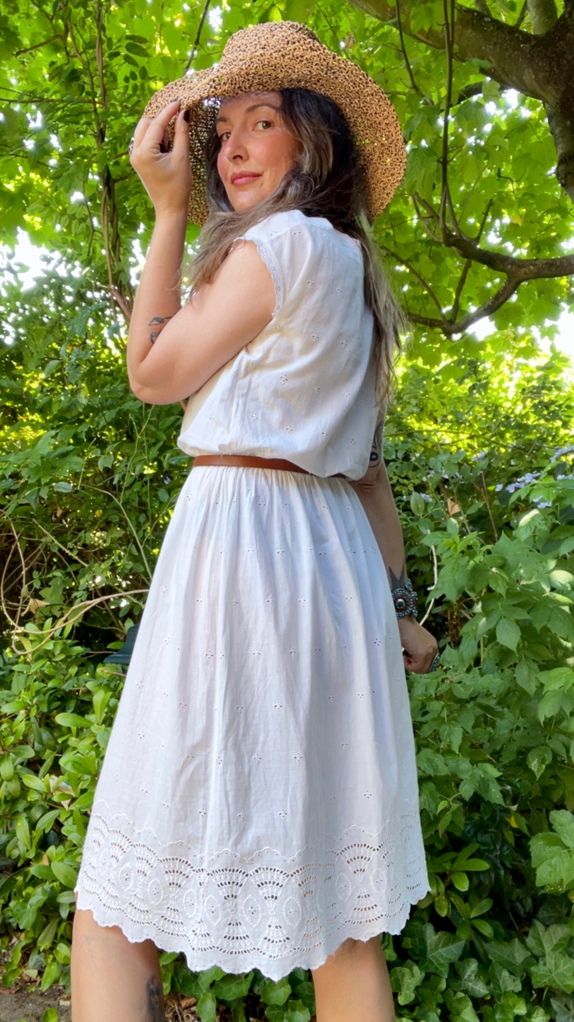 70s Broderie Anglaise Dress