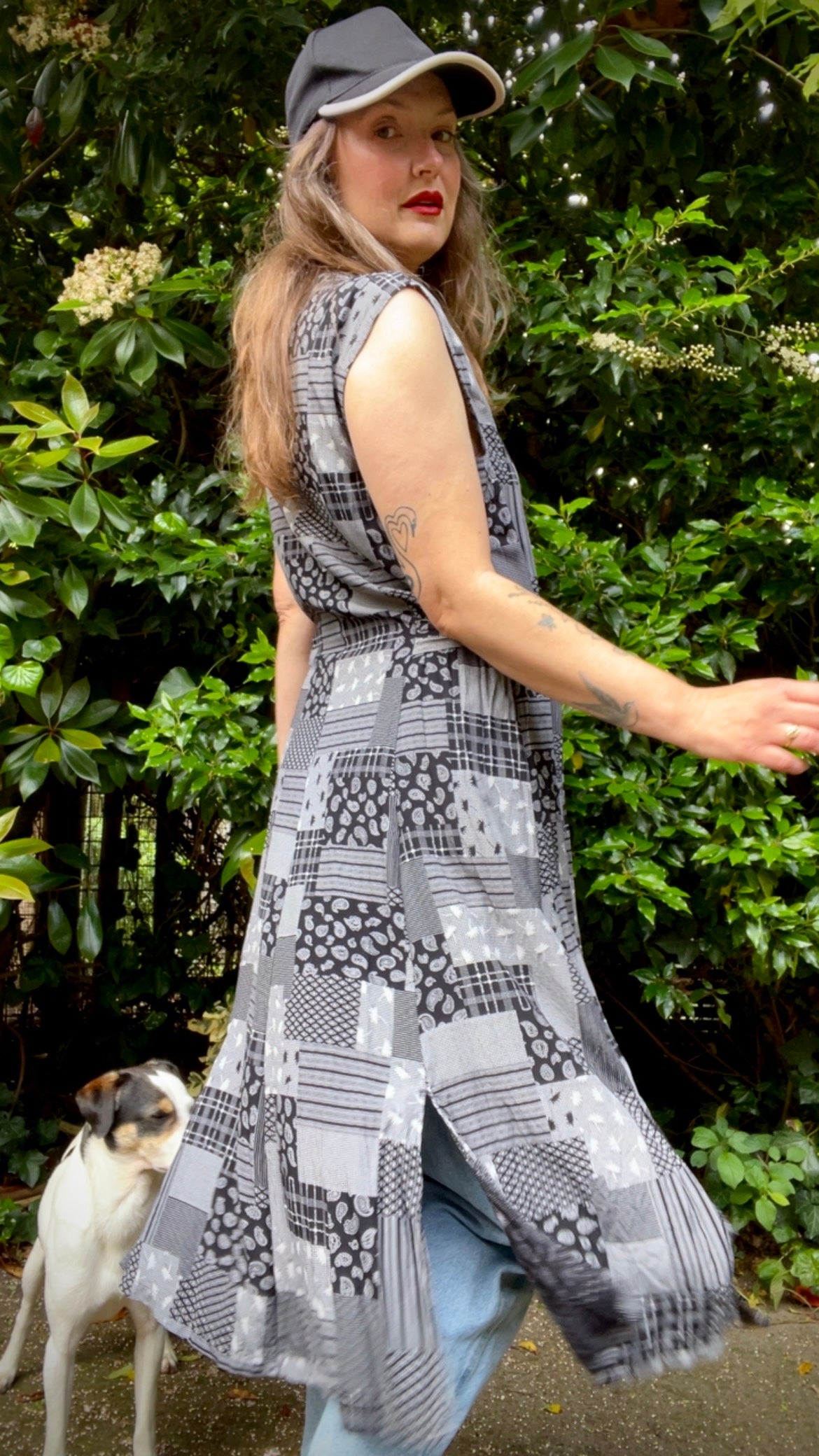 90s Bandana Dress – Indigo and Roses