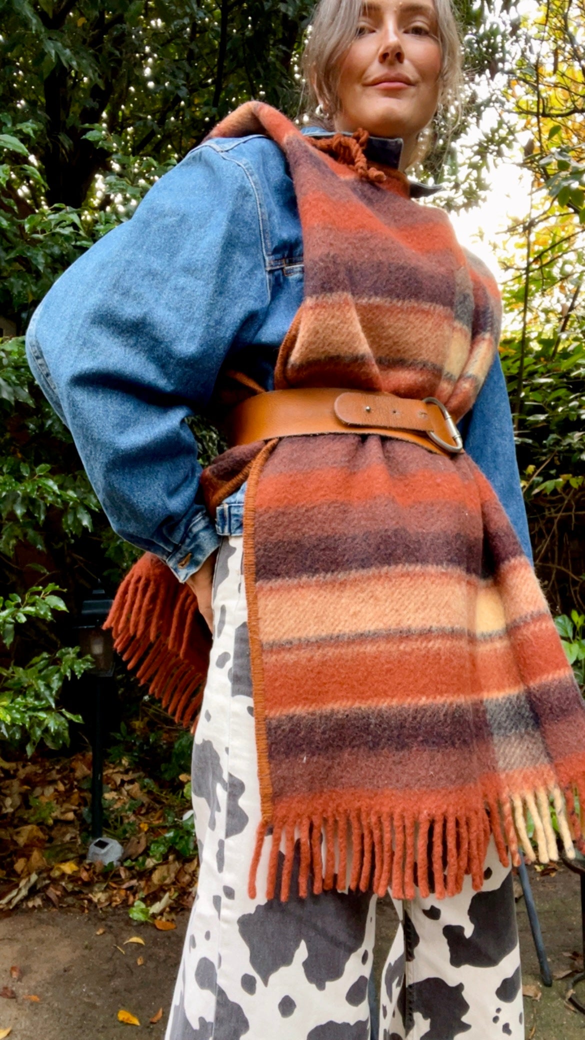 Woolen Blanket Poncho