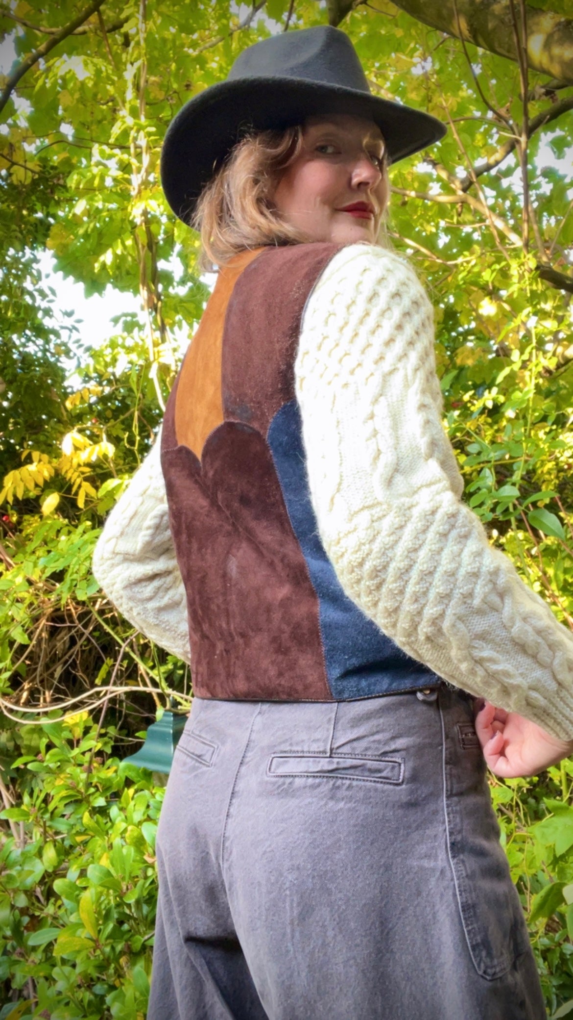 Patchwork Suede Waistcoat