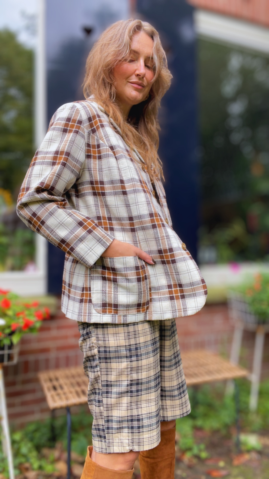 70s Check Blazer