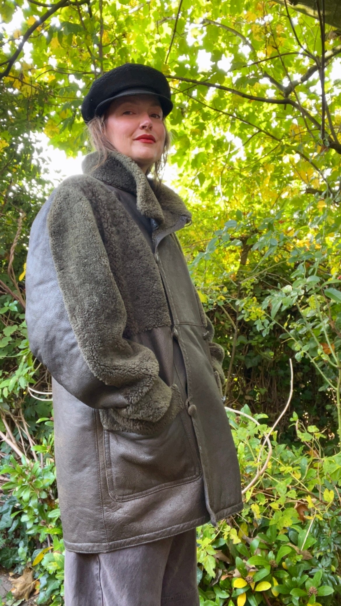 Shearling and Leather Coat