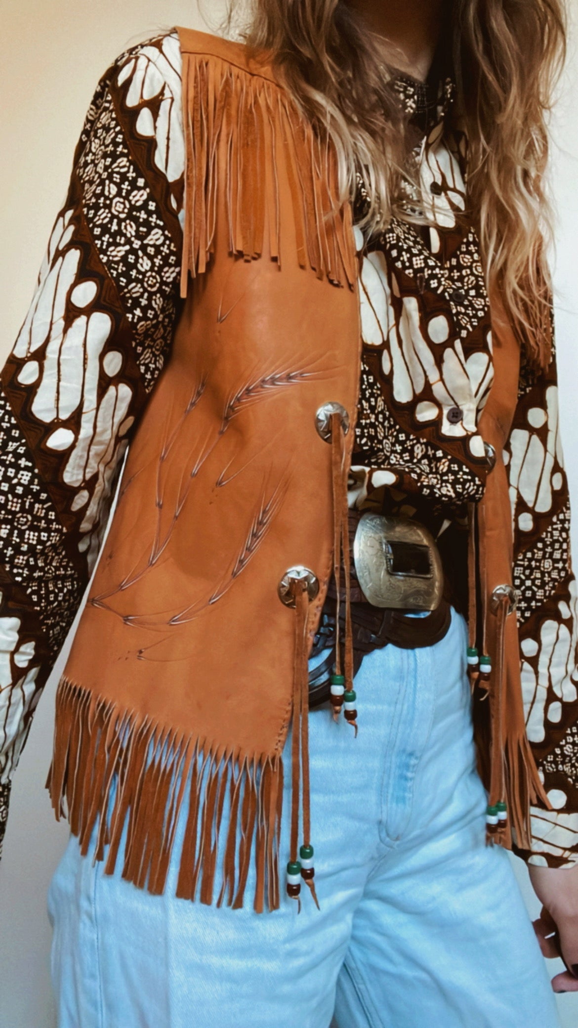 Leather Fringe Vest