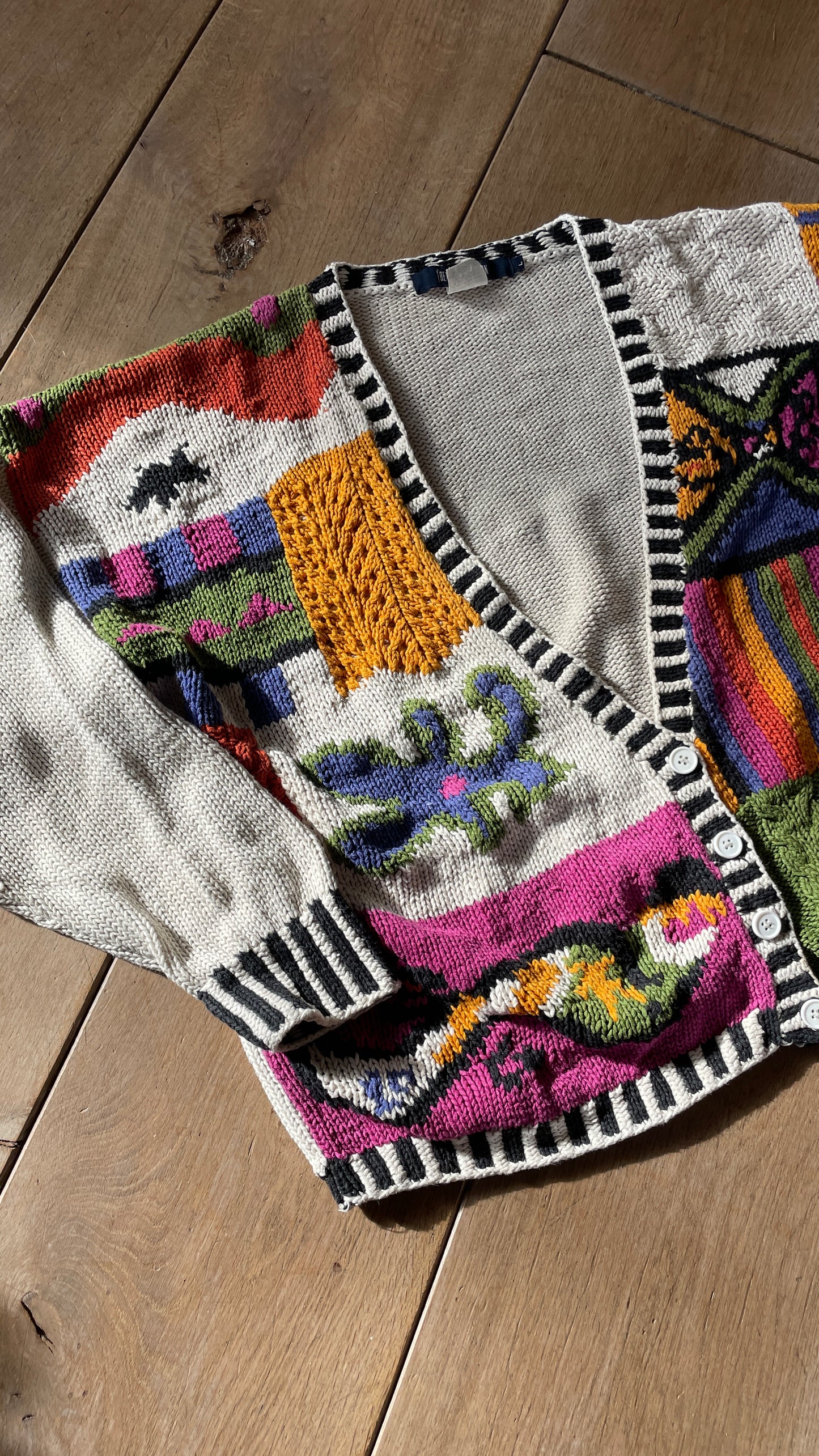 90s Colorful Cardigan