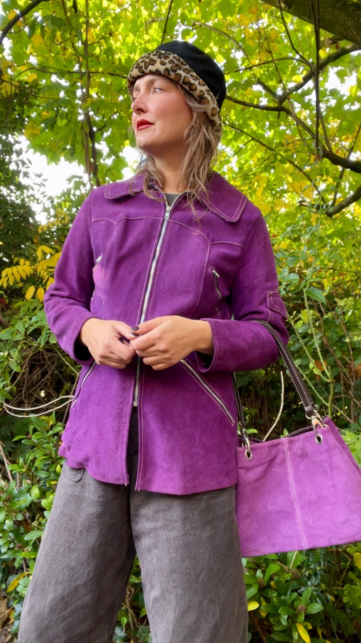 Purple Suede Bag