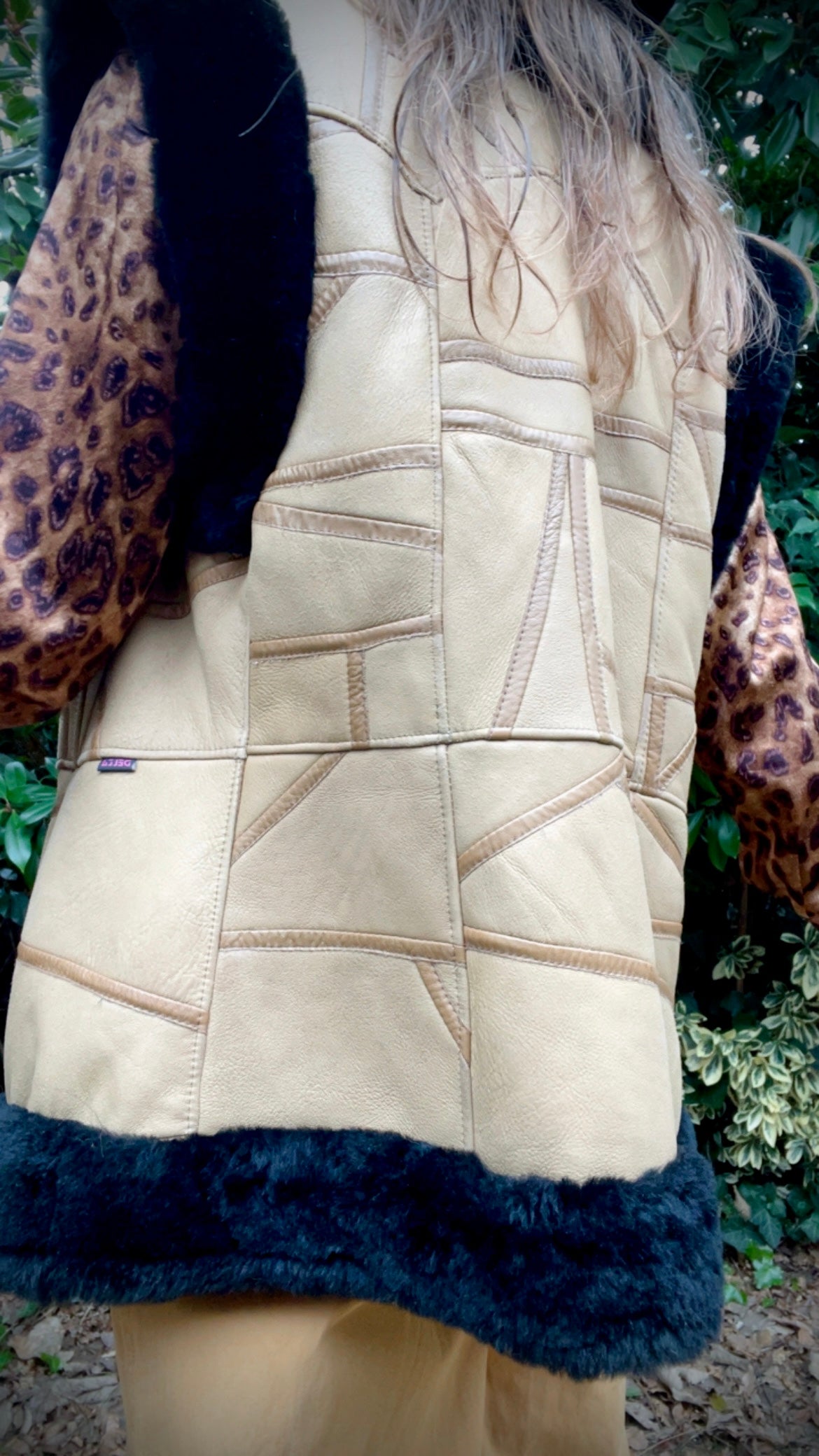 Patchwork Shearling Waistcoat