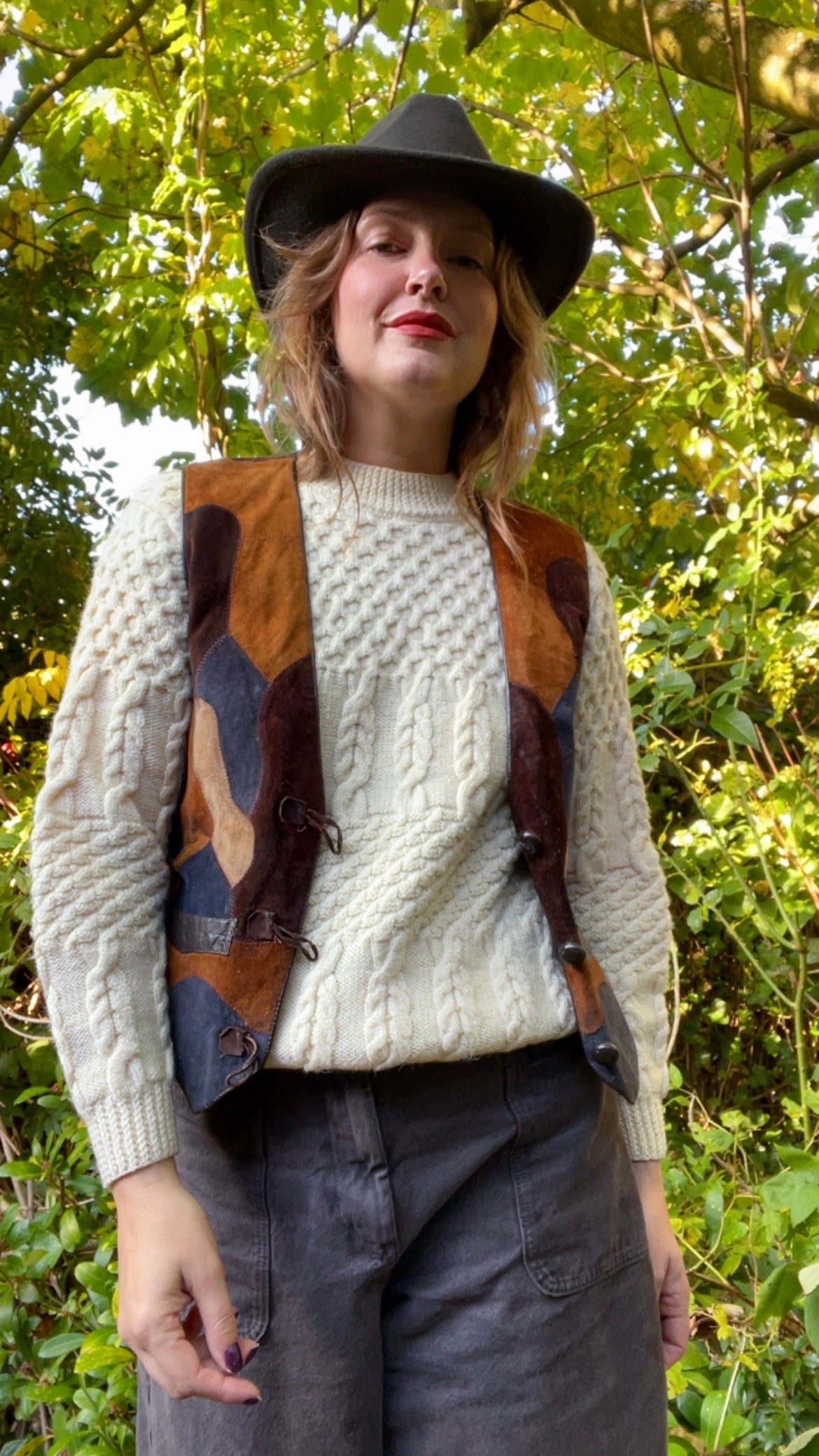 Patchwork Suede Waistcoat