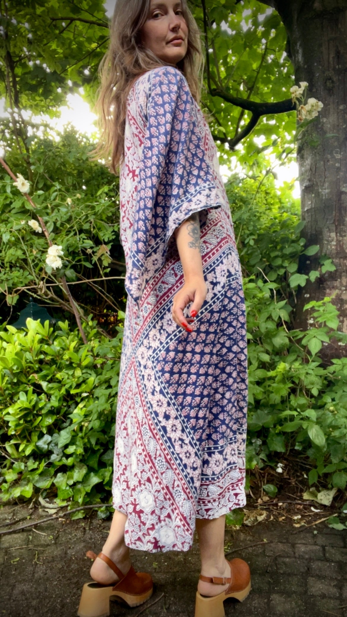 Cotton Blockprint Maxi Dress