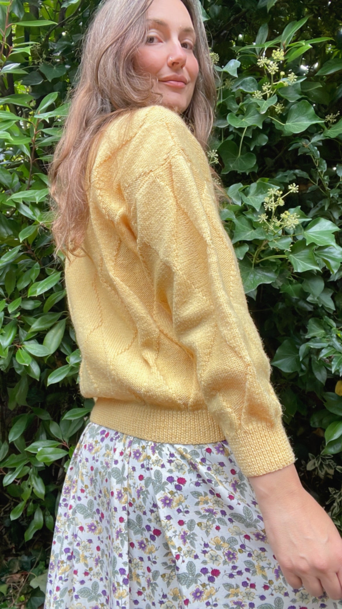 Hand Knitted Diamond Jumper