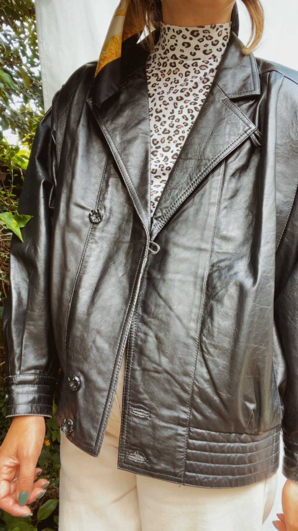 80s Leather Bomber