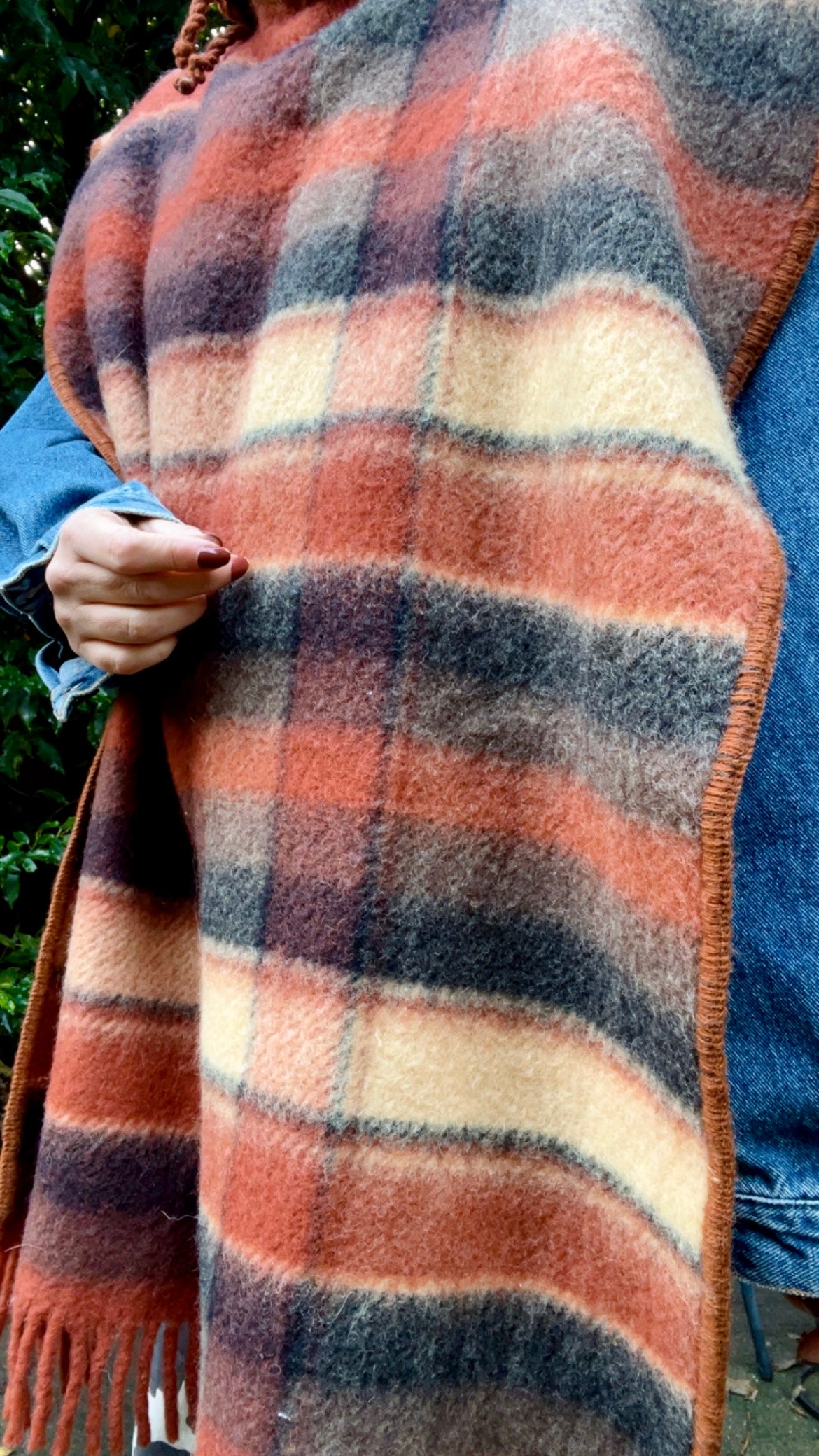 Woolen Blanket Poncho