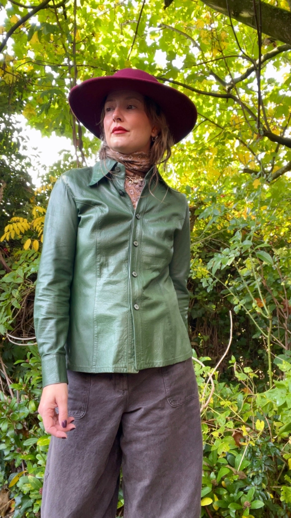 70s Leather Overshirt