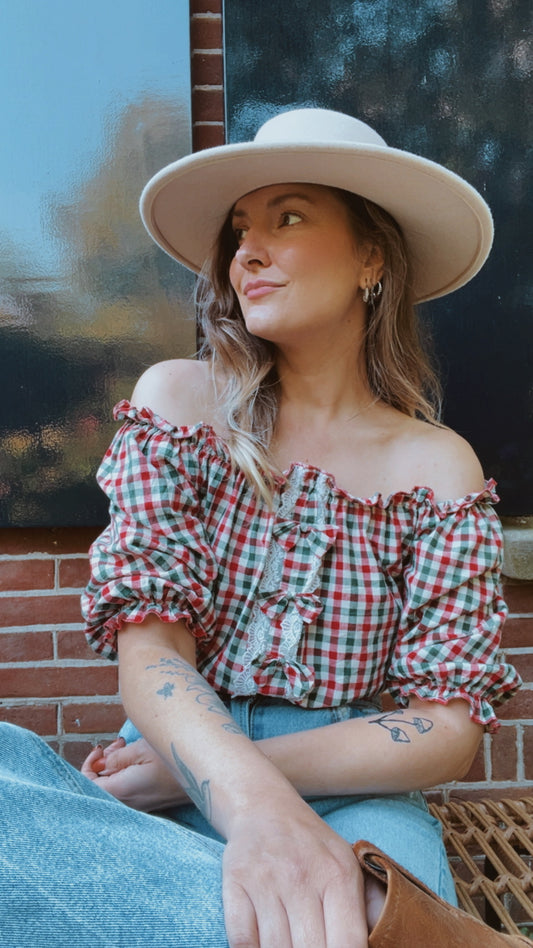 Checkered Cropped Top