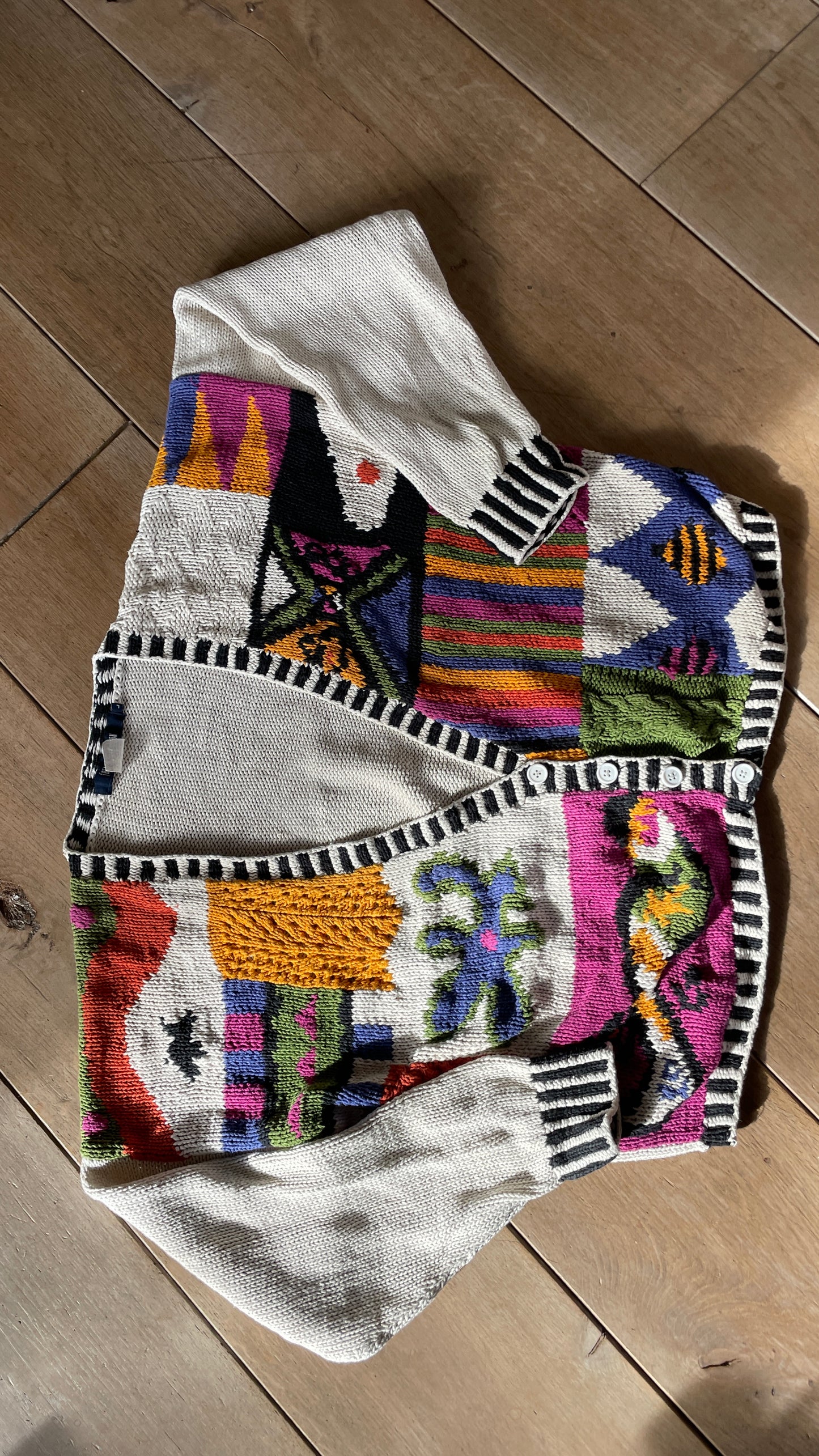 90s Colorful Cardigan