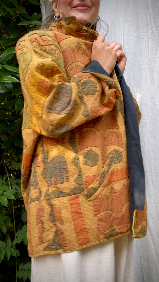 Golden Kantha Shacket