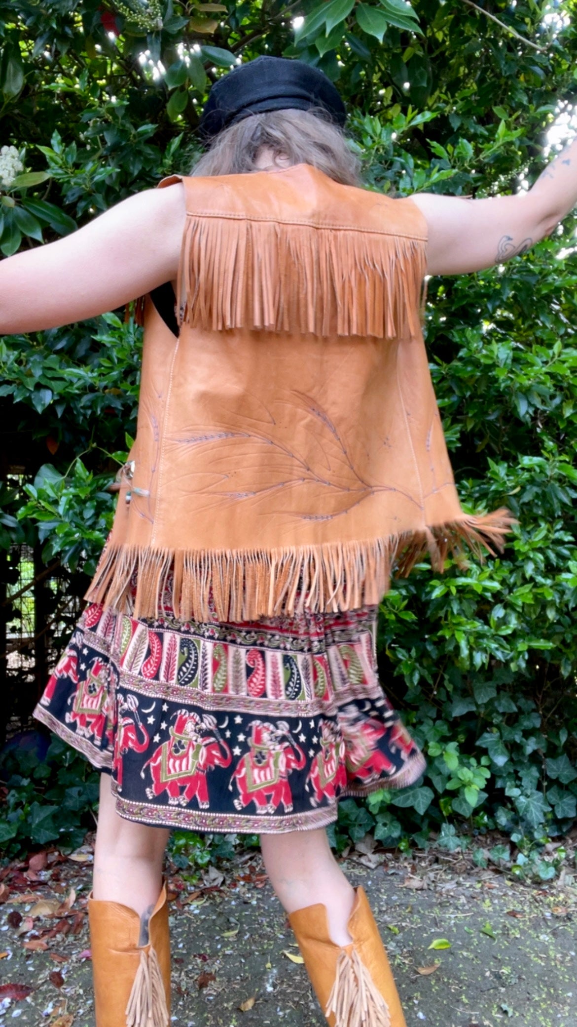 Western Leather Waistcoat