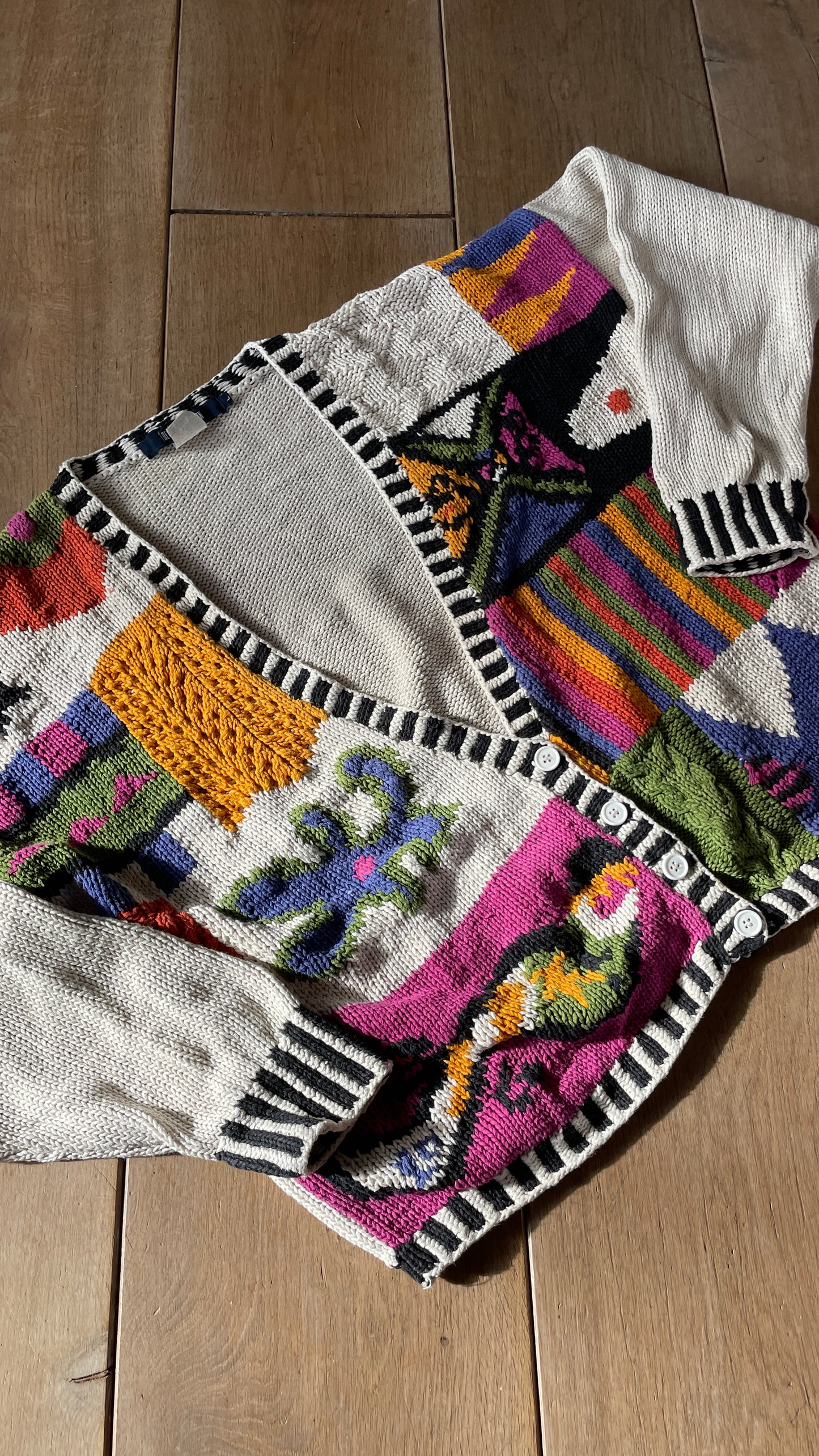 90s Colorful Cardigan