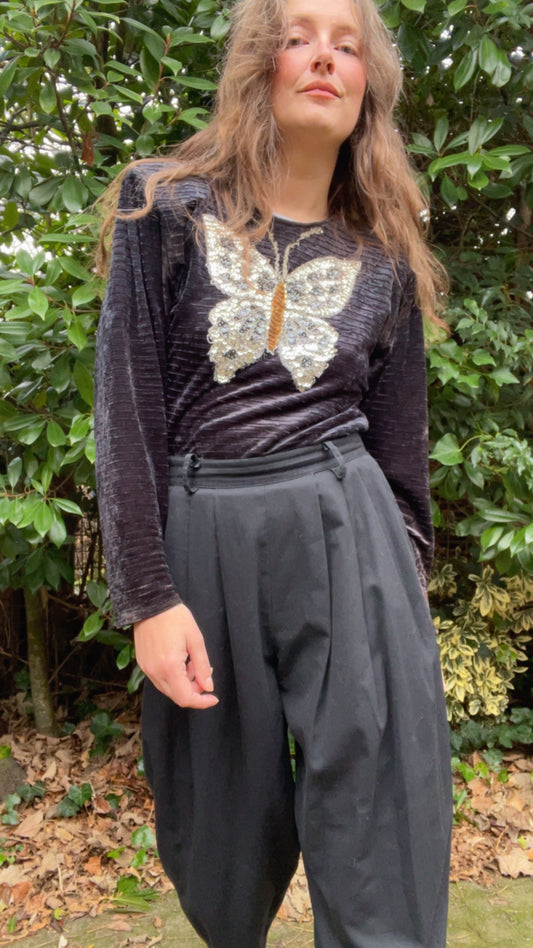 Beaded Butterfly Top