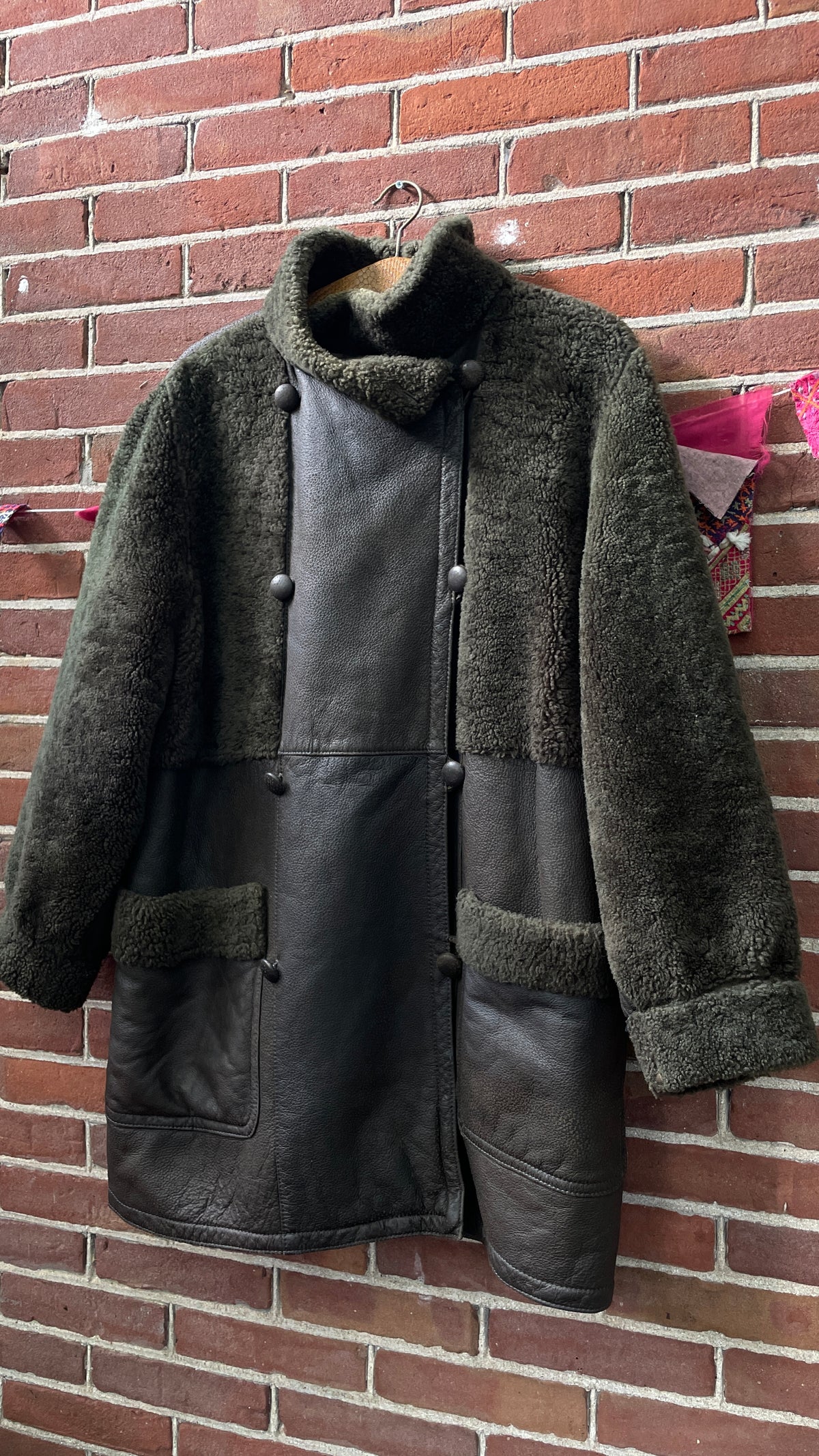 Shearling and Leather Coat