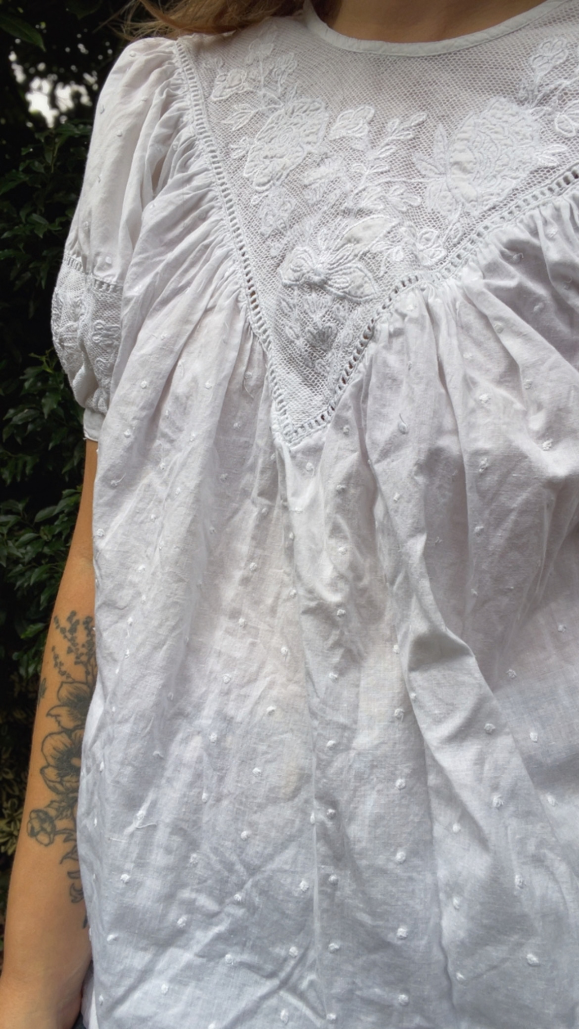 Lace Plumetis SS TOP