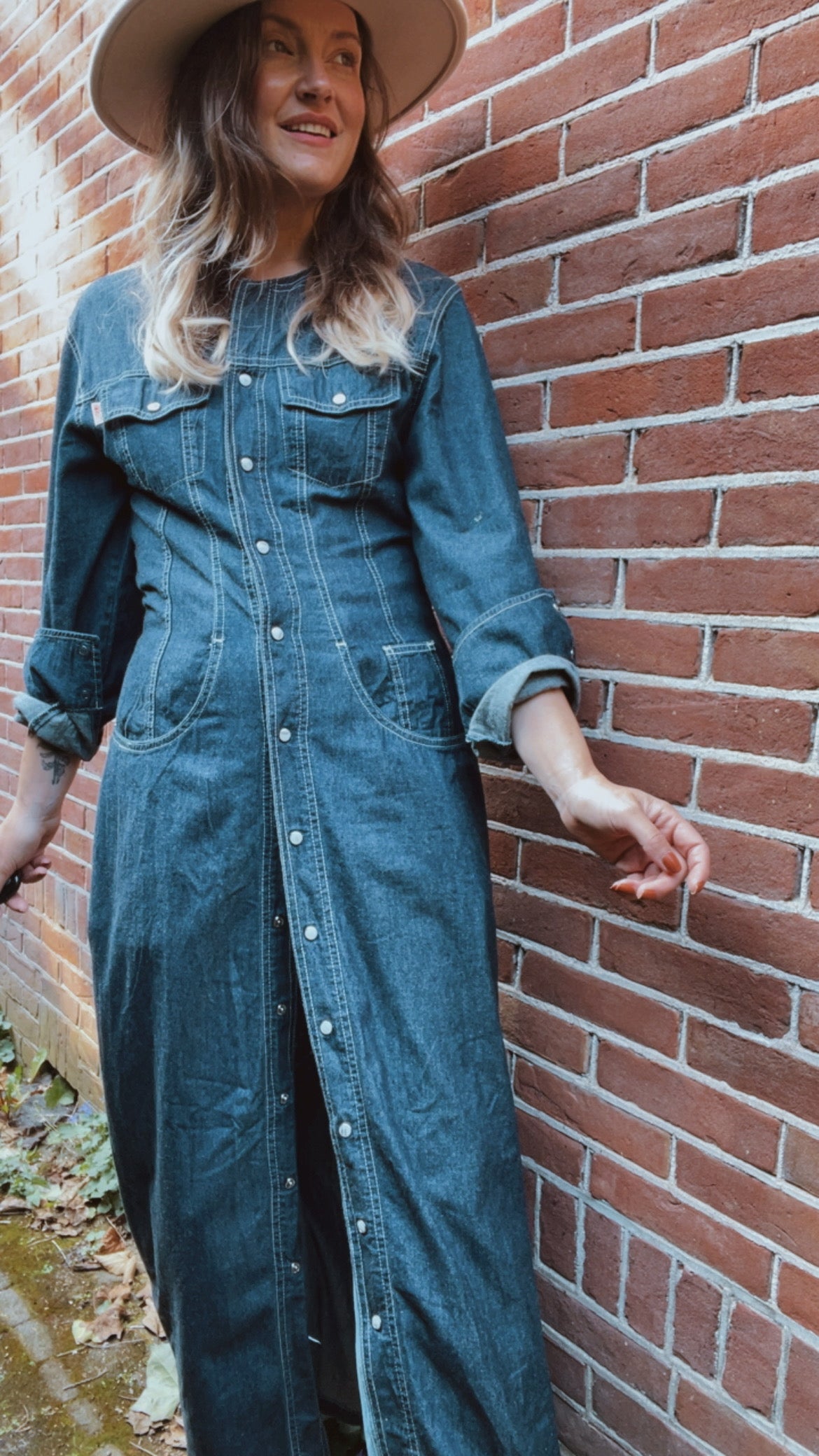 Reworked • Denim Maxi Dress