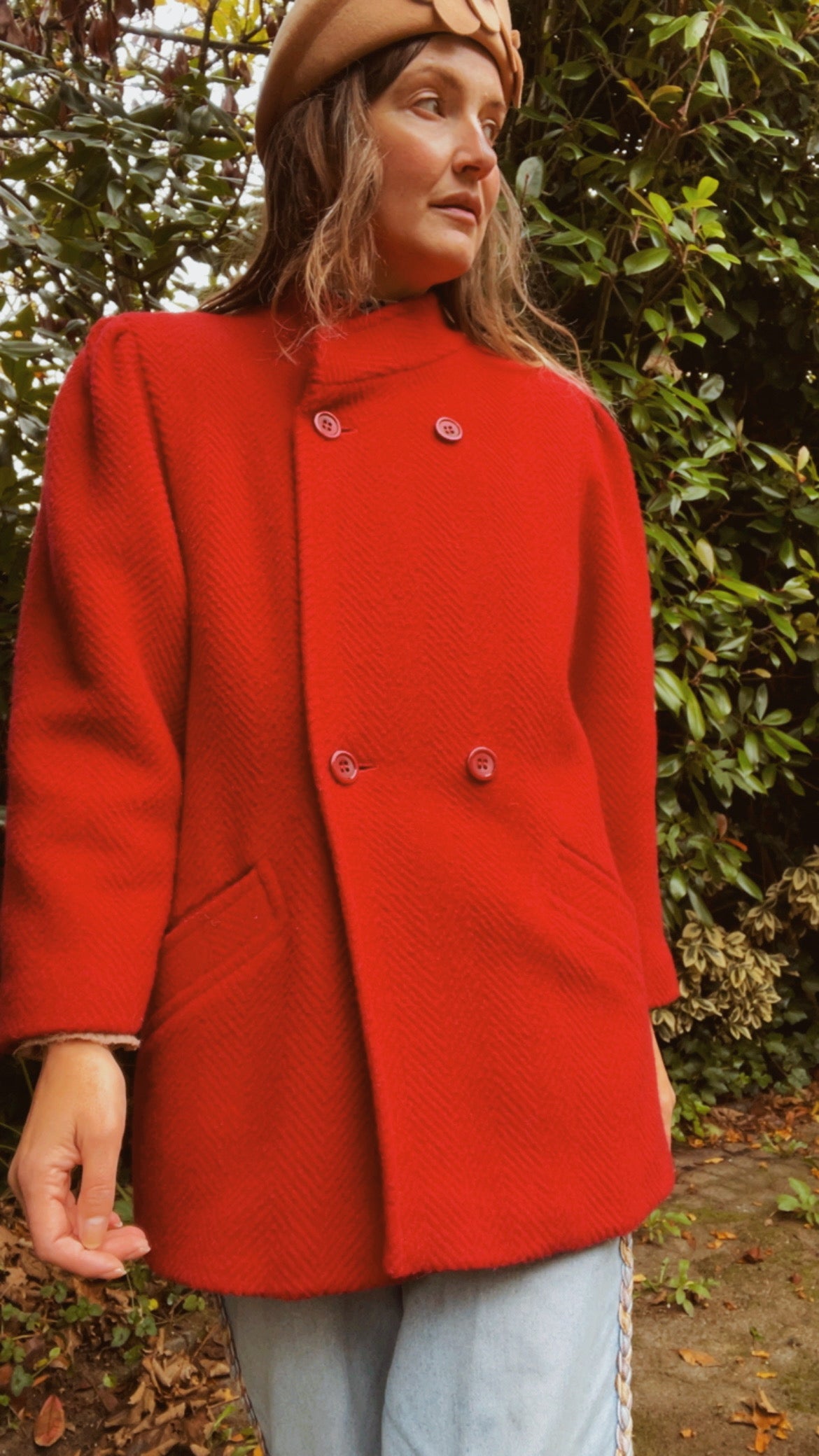 Red 80s Coat