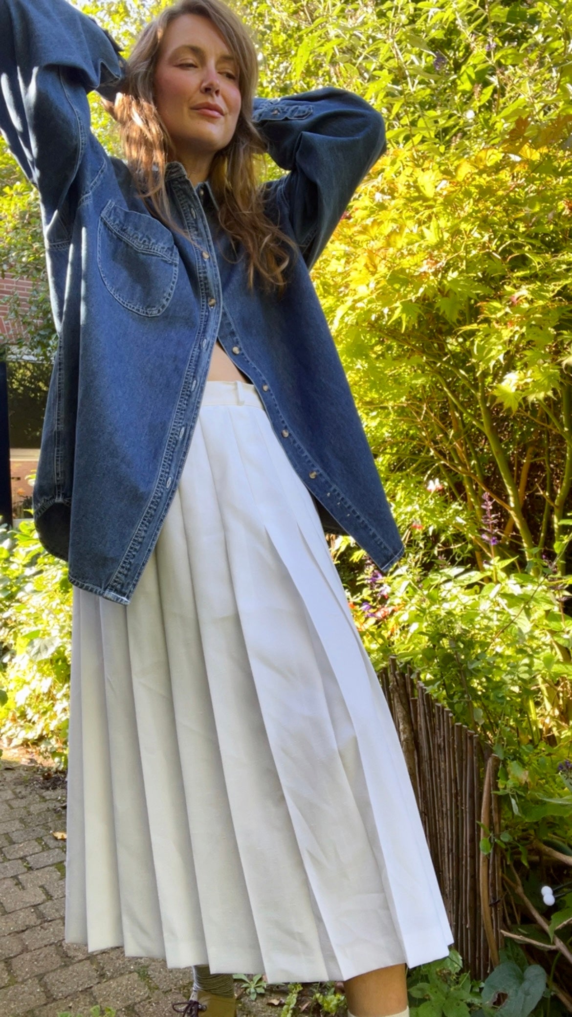Deadstock Pleated Skirt