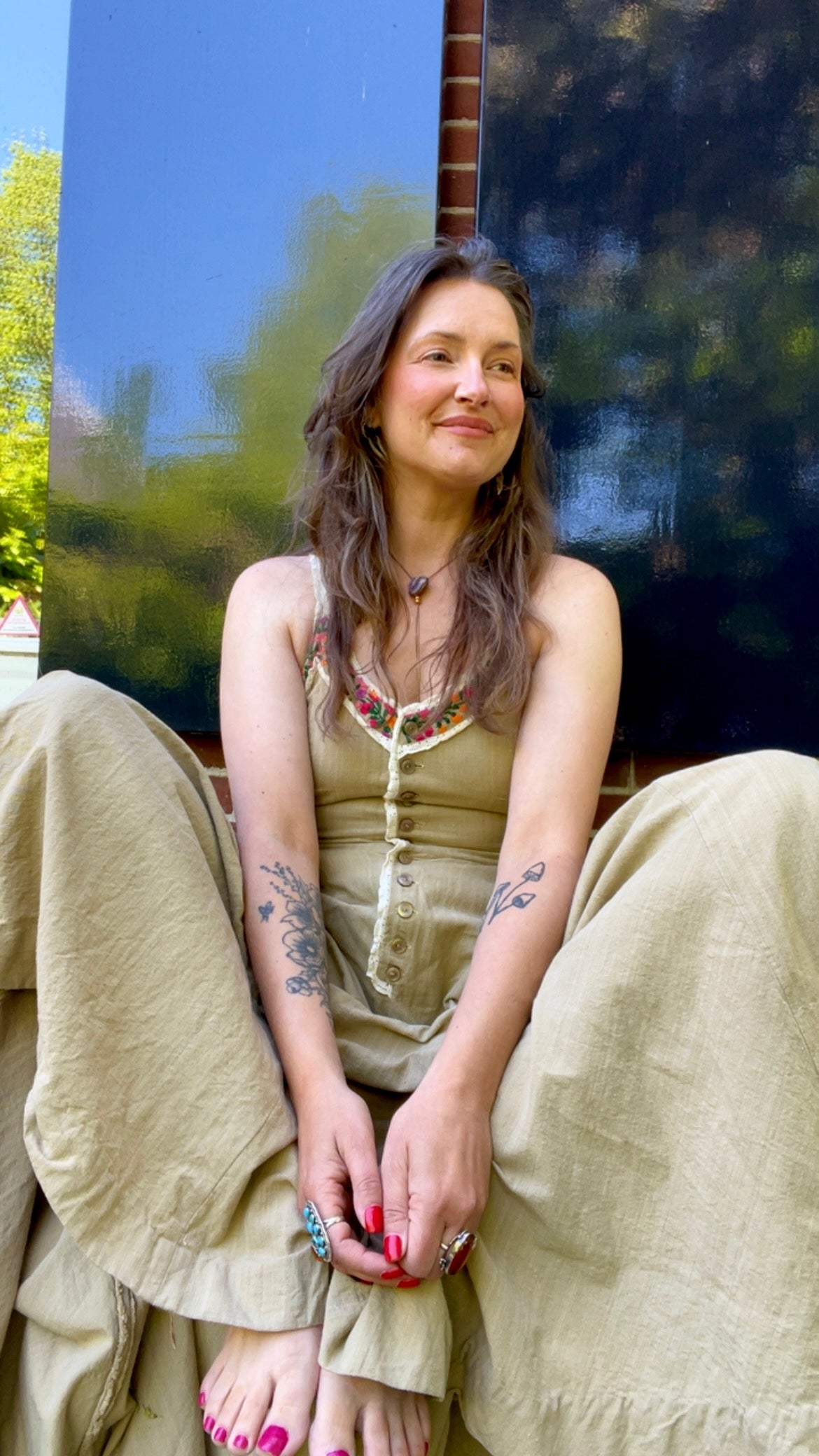 Girasol Embroidery Maxi Dress