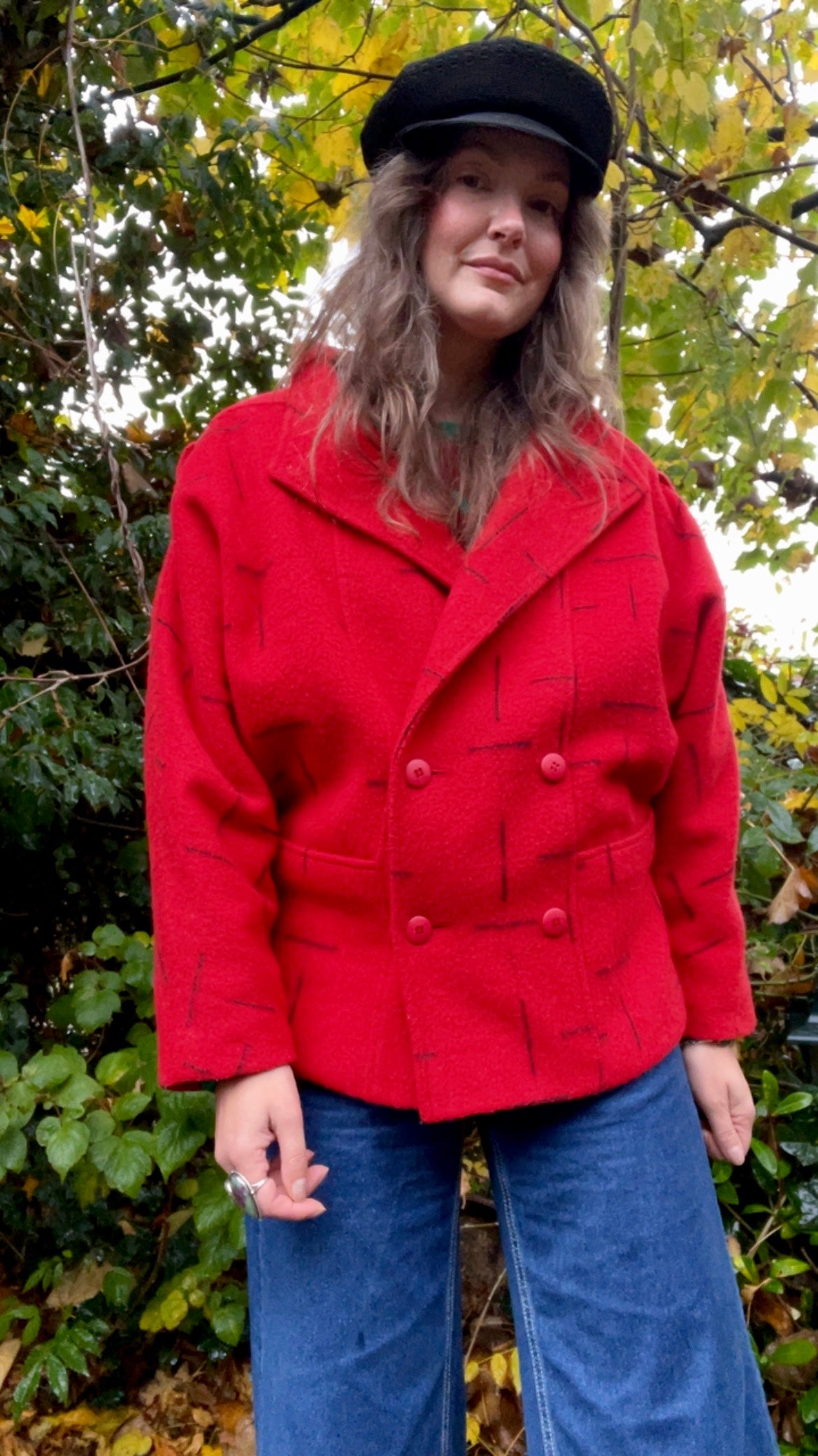 80s Red Coat