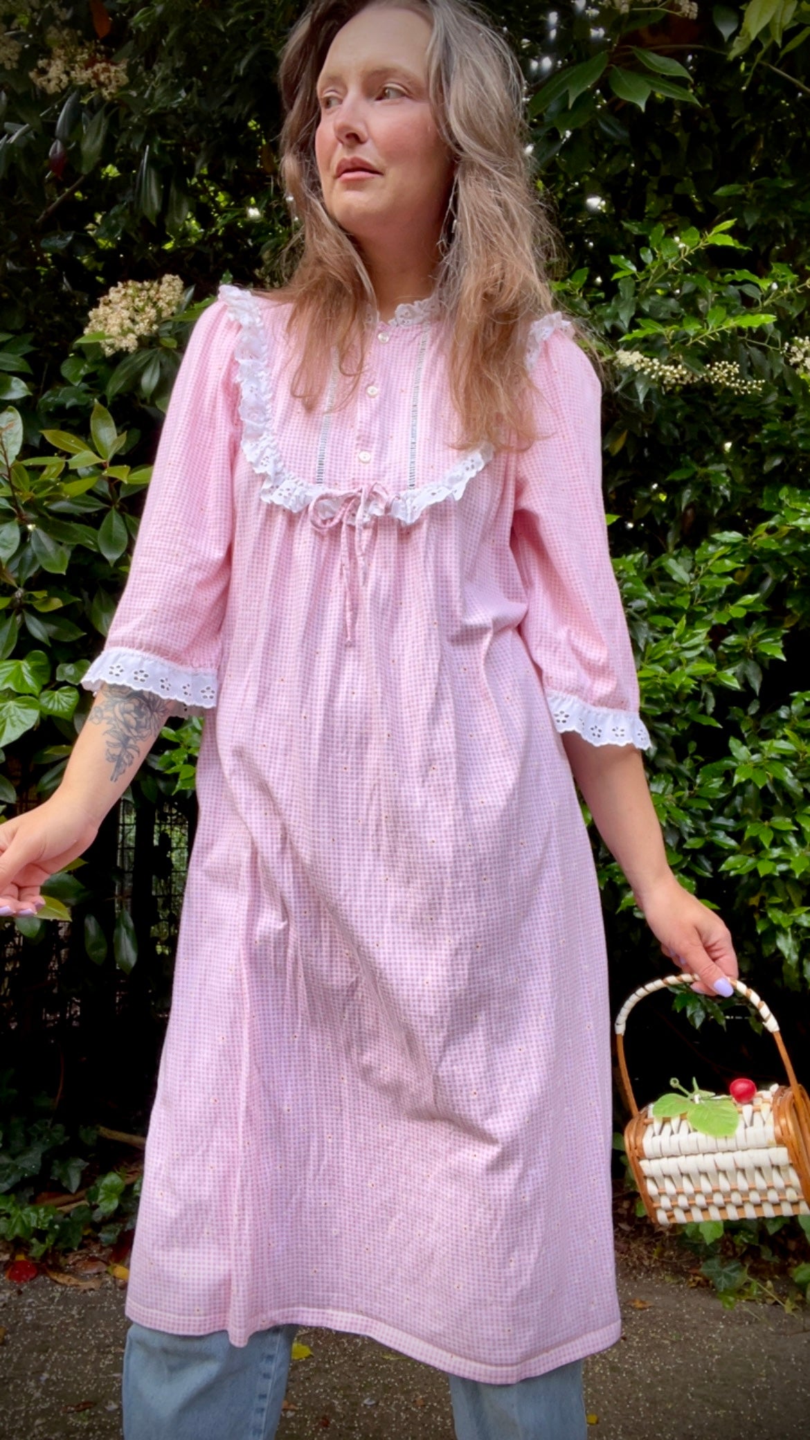 Gingham & Lace Dress