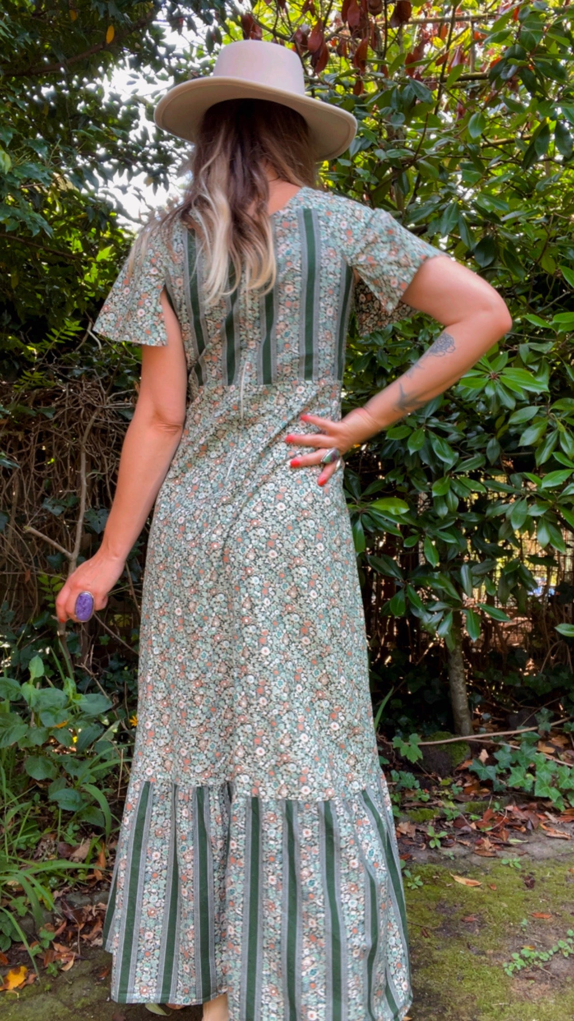 70s Floral Maxi Dress