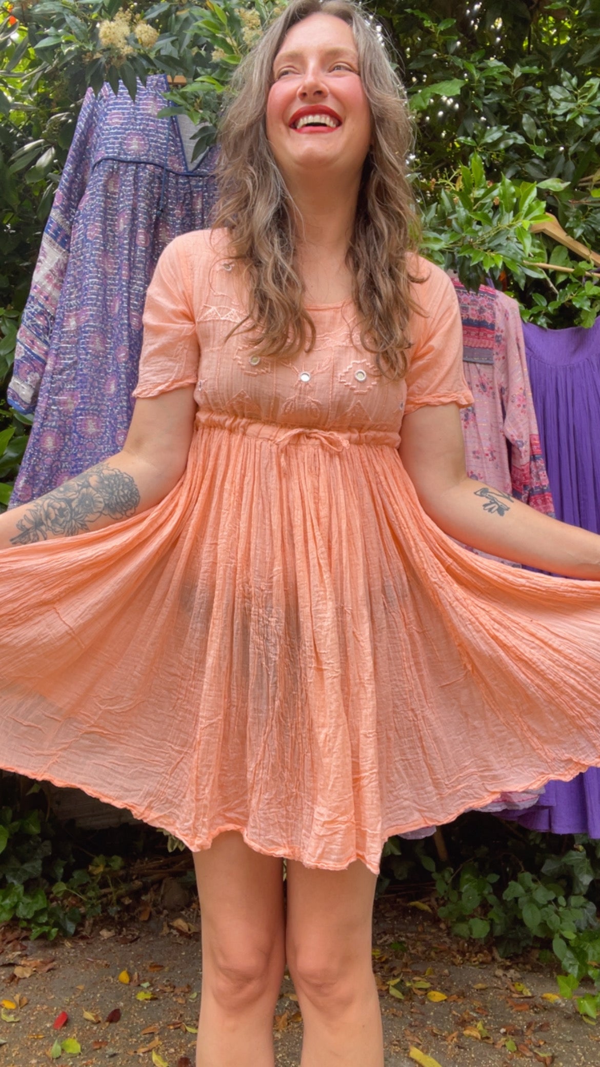 Gauze Mini Dress