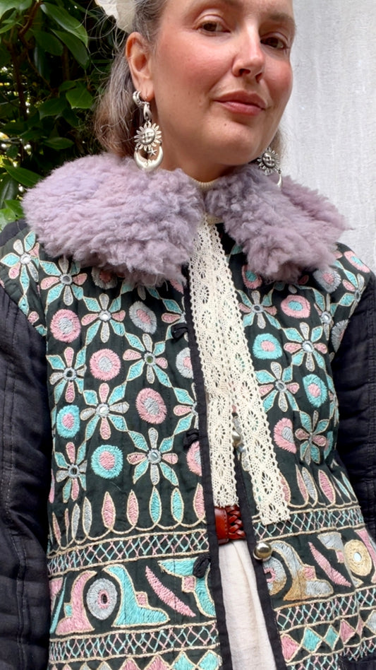 Light Lilac Shearling Collar