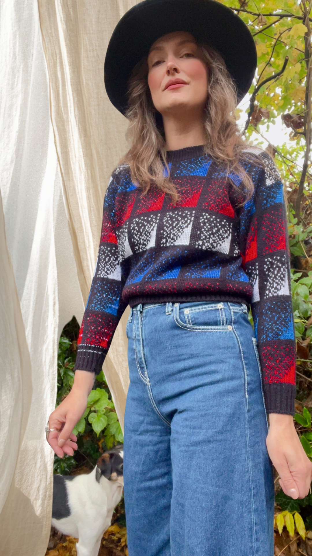 80s Geometric Jumper
