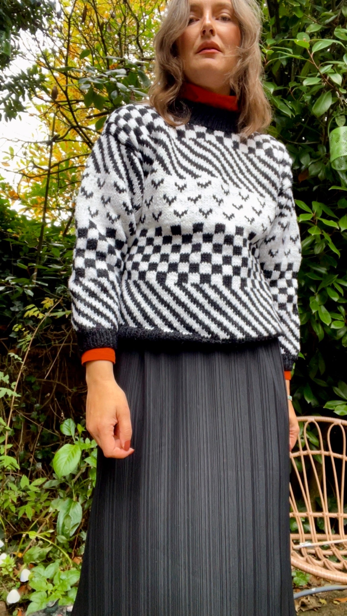 Pleated Midi Skirt