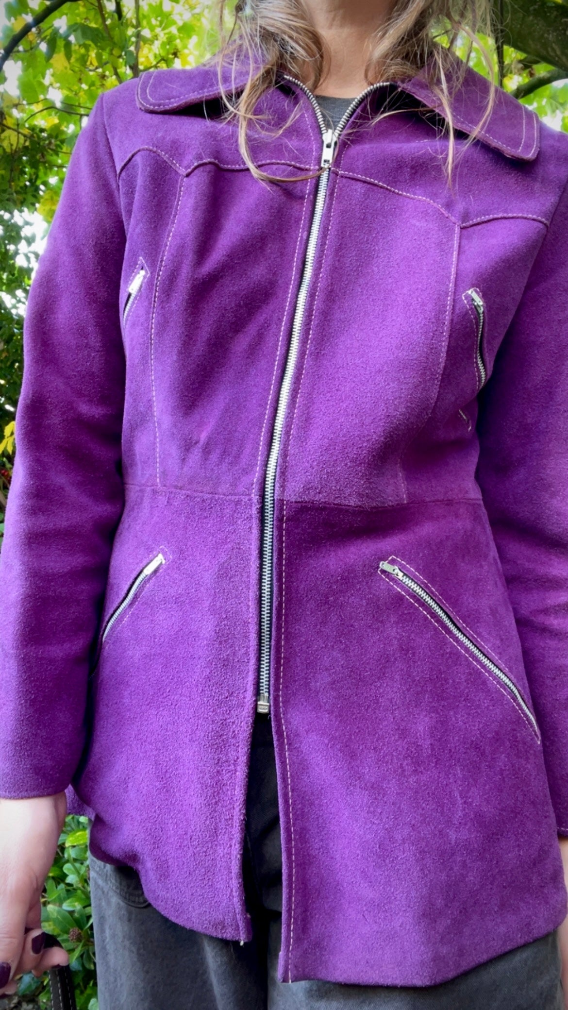 70s Purple Suede Jacket