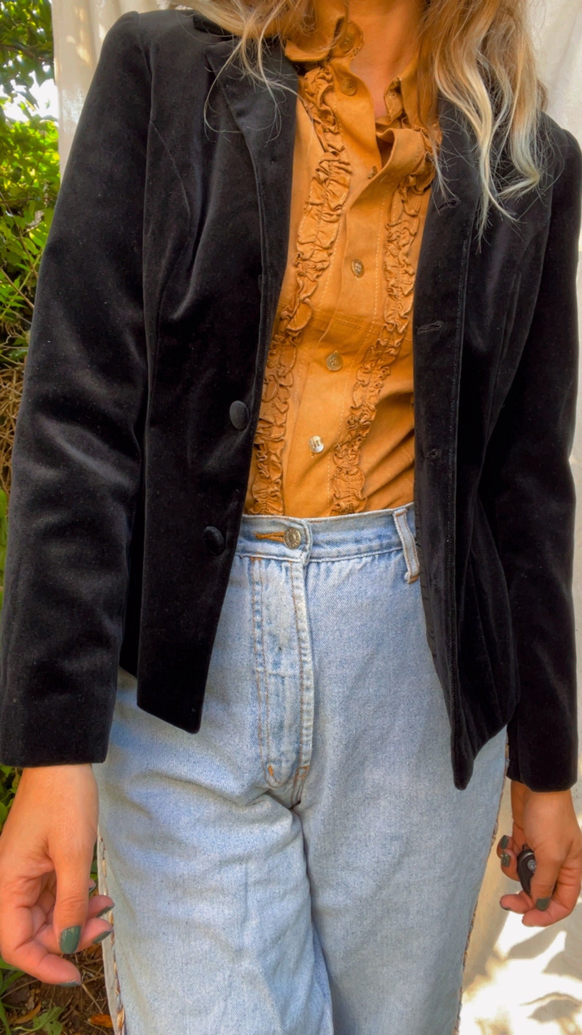 Laura Ashley Blazer – Indigo and Roses - Main Image