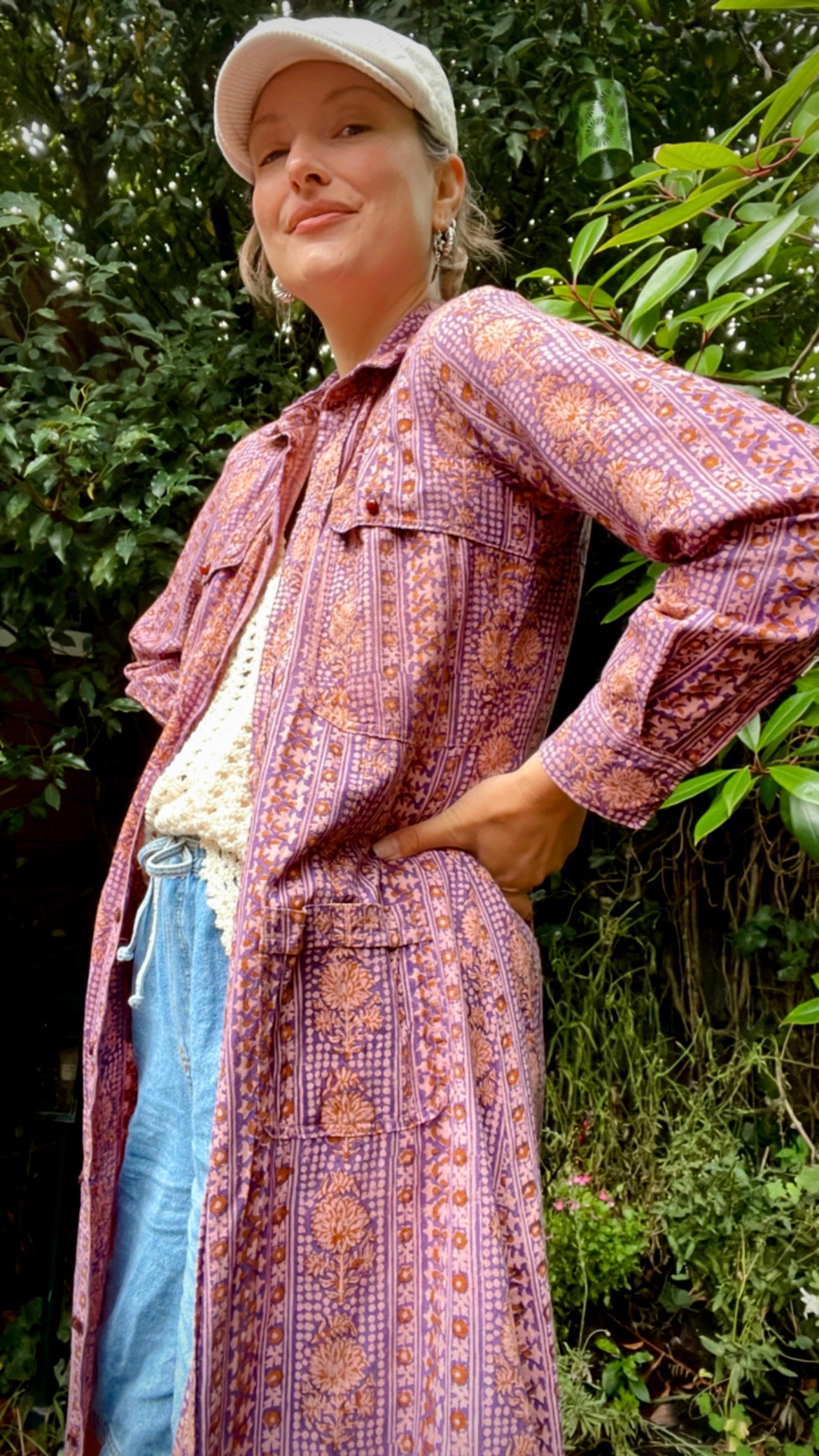 70s Block Print Dress