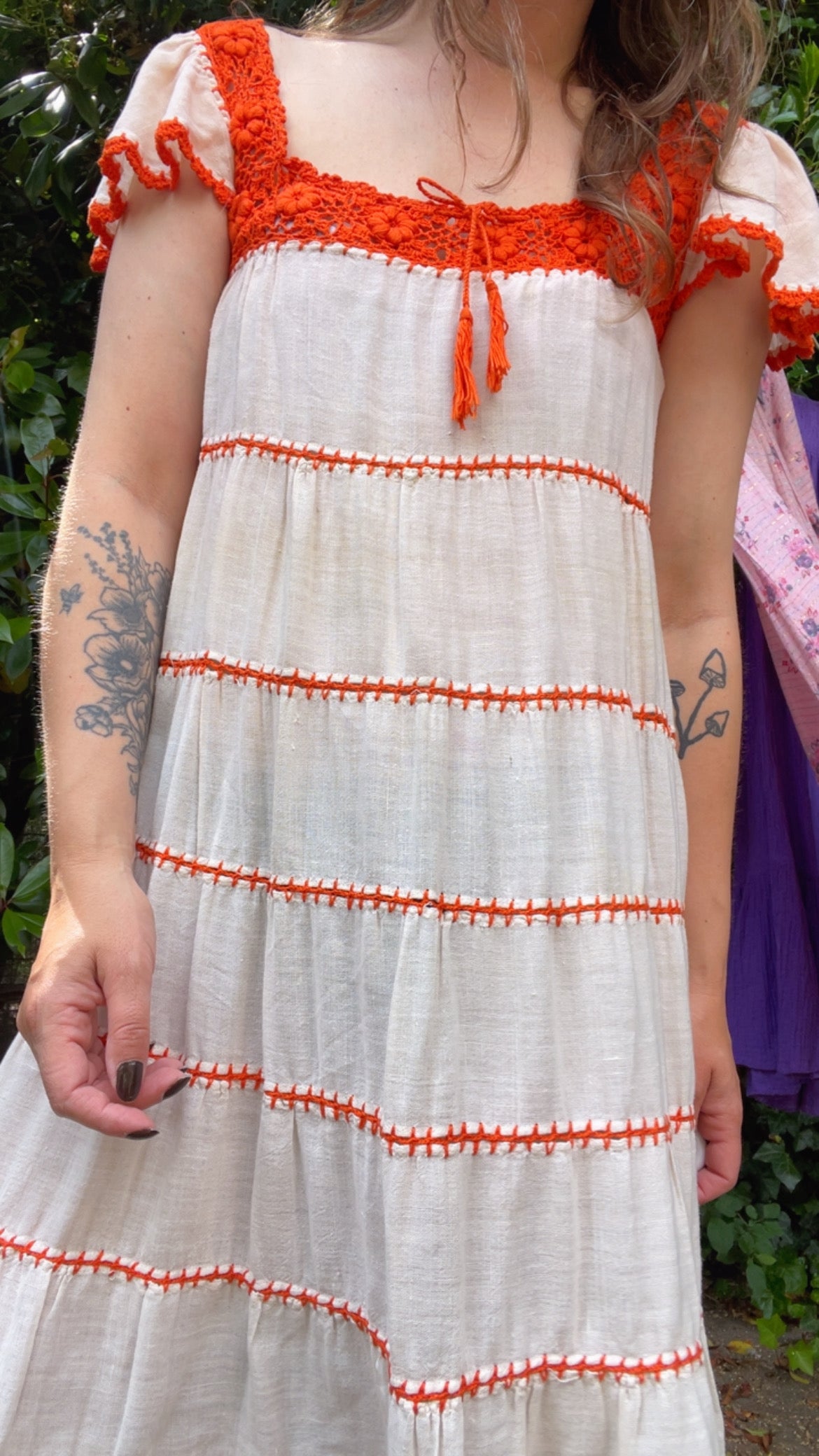 Gauze & Crochet Dress