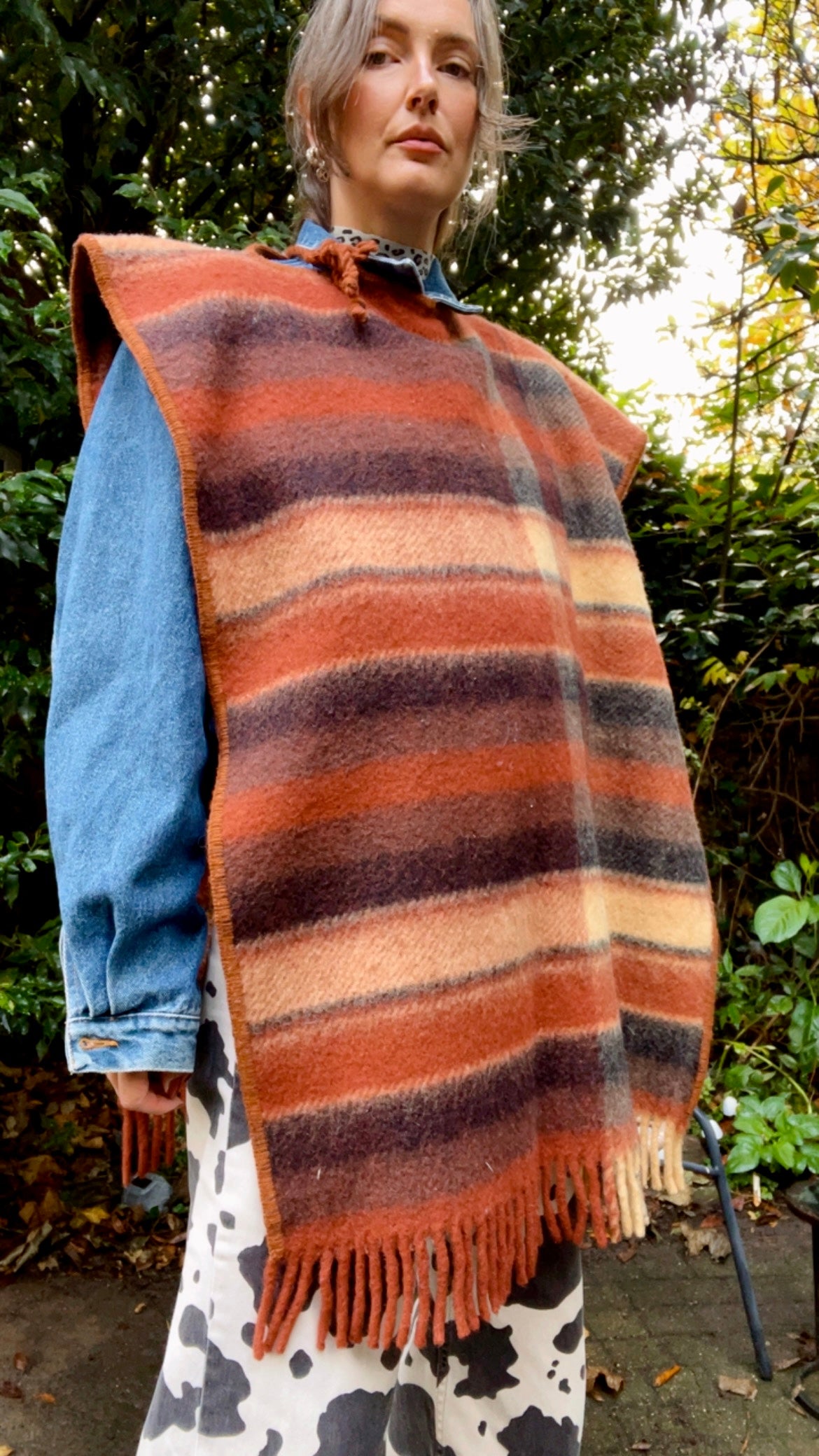Woolen Blanket Poncho