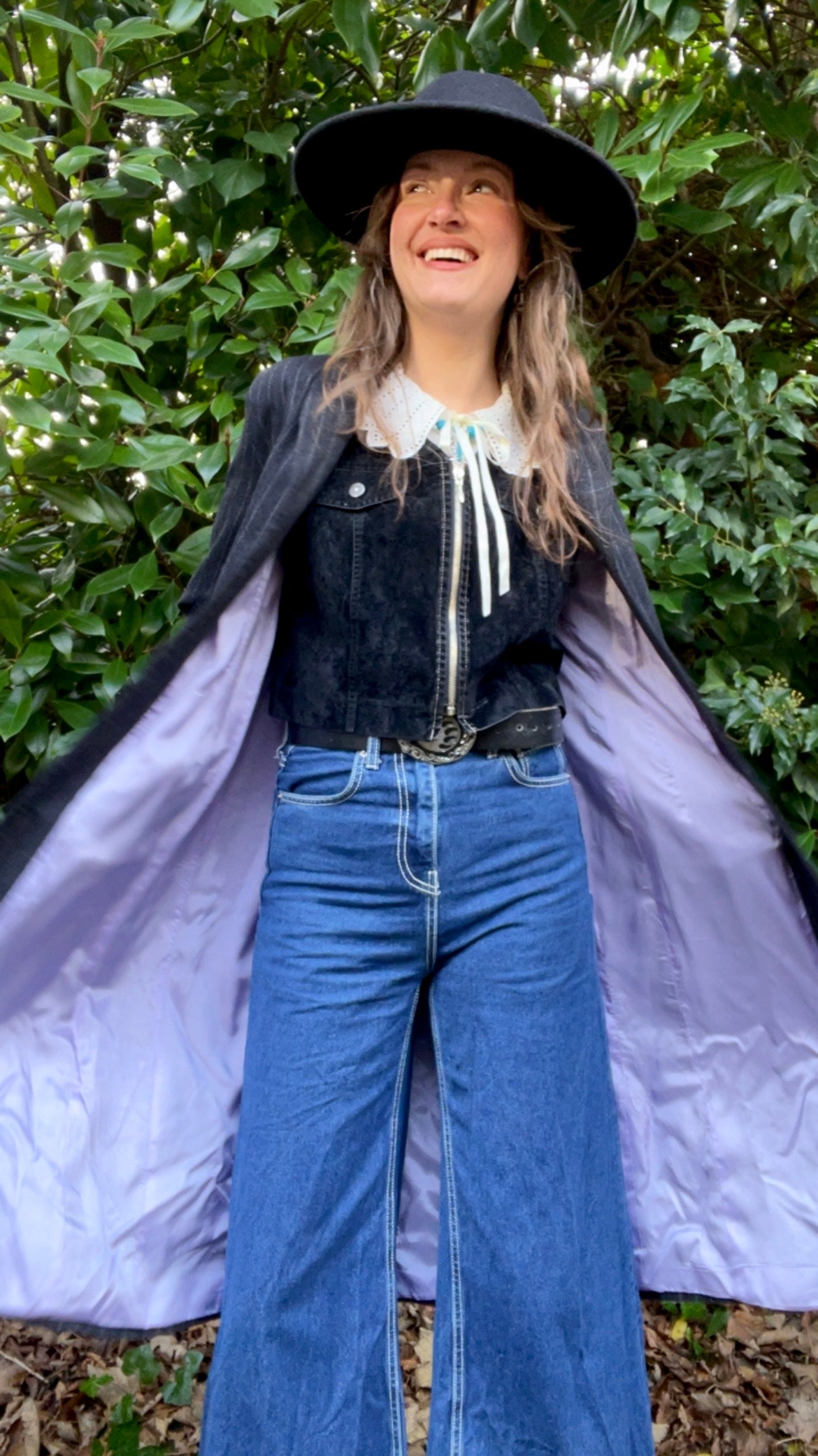 Wool Pin-stripe Maxi Coat