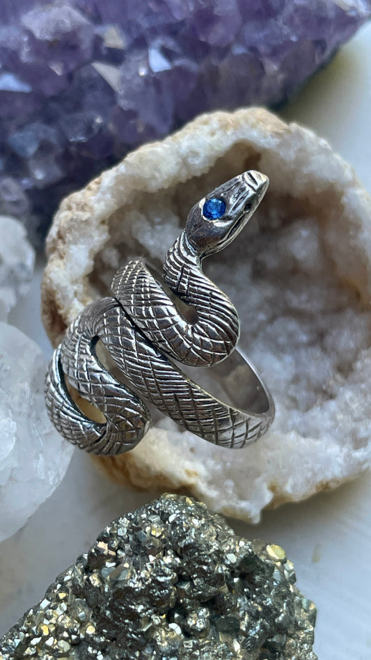 925 Silver Serpent Ring