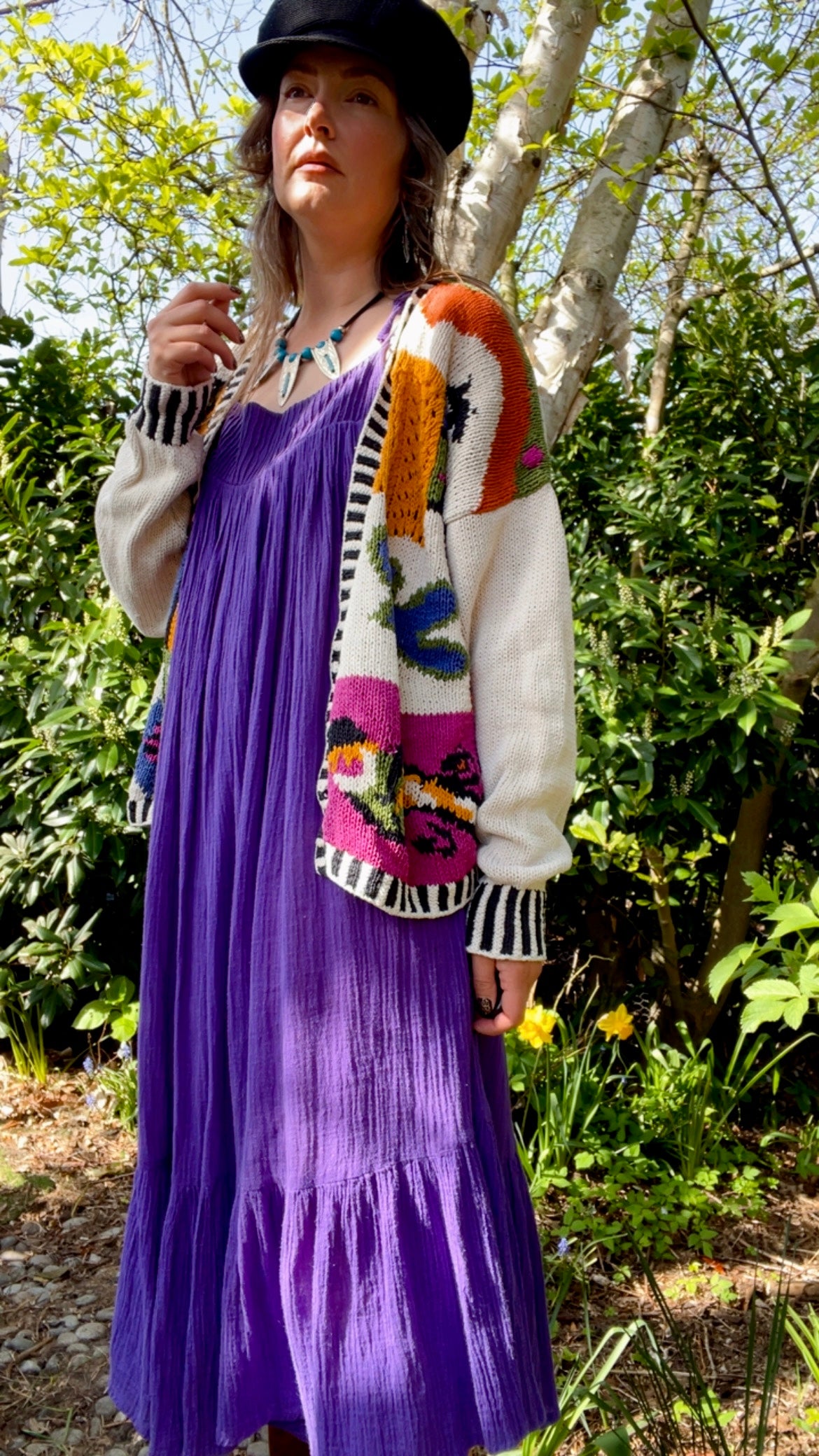 90s Colorful Cardigan