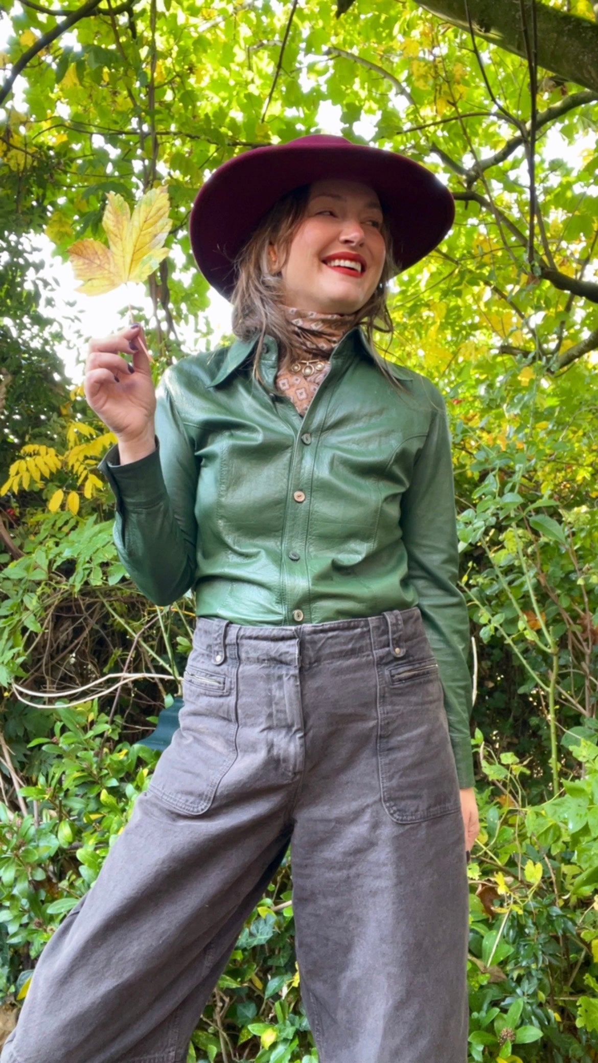 70s Leather Overshirt