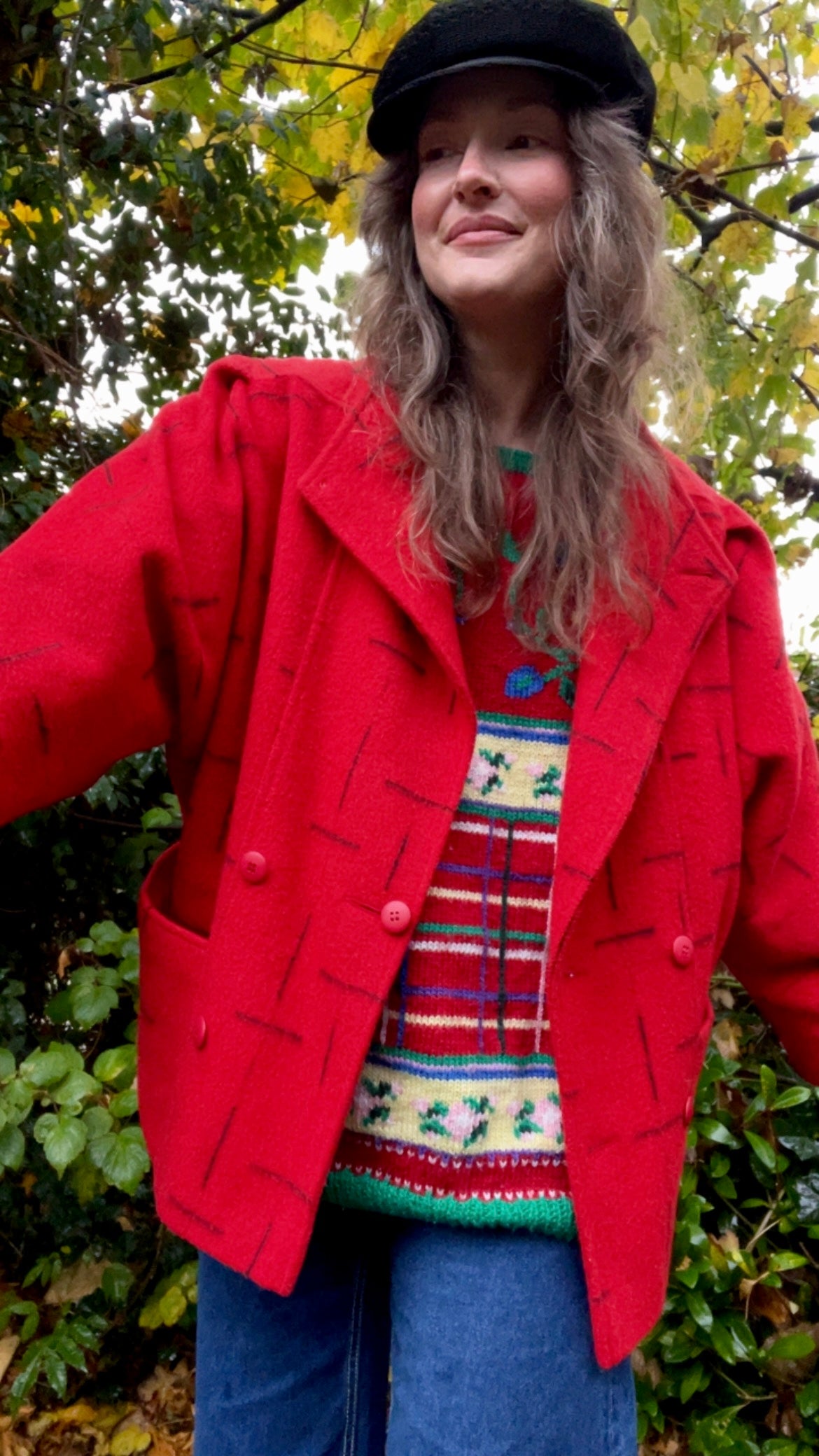 80s Red Coat