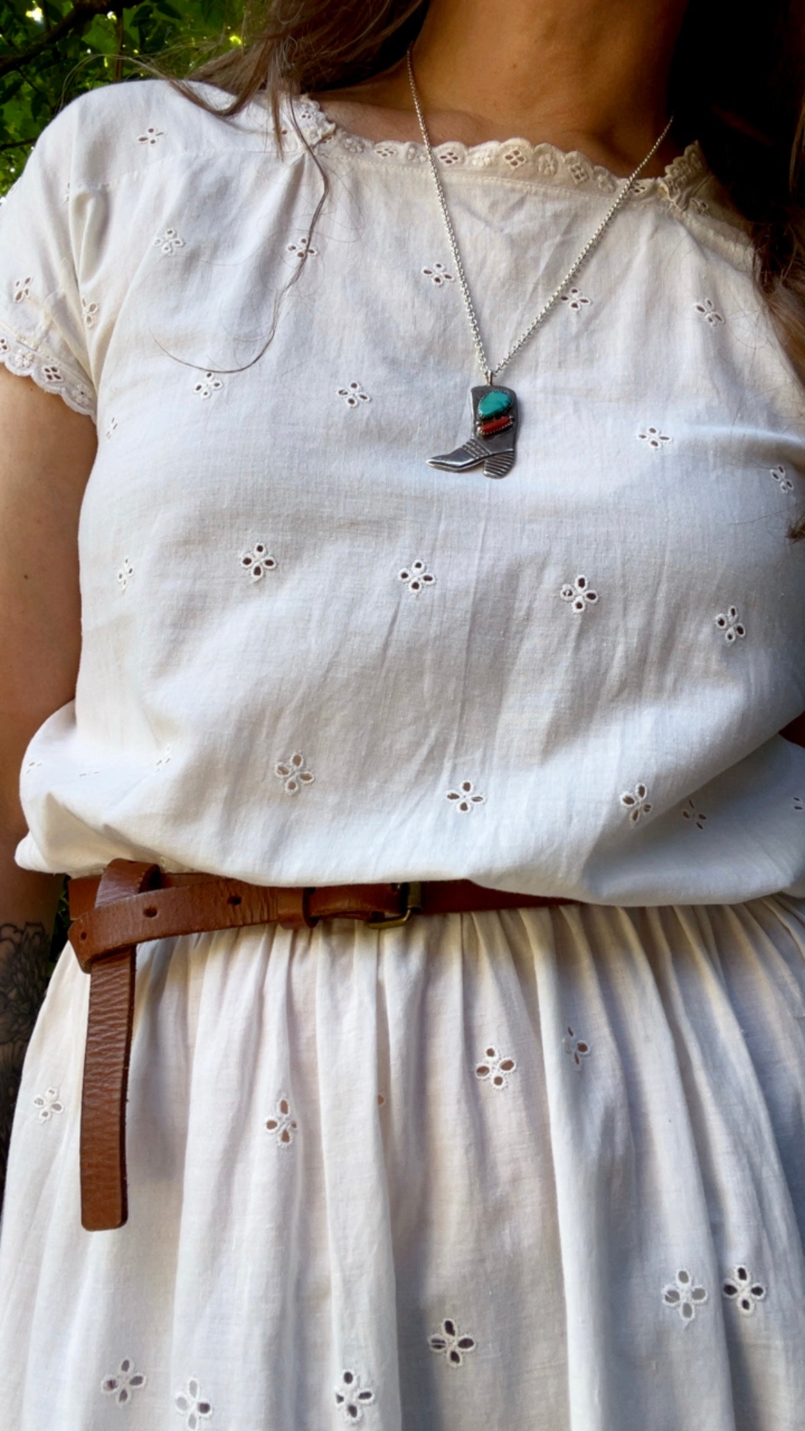 70s Broderie Anglaise Dress