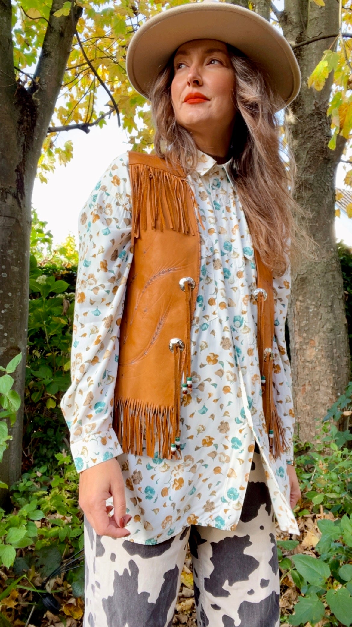 Leather Fringe Waistcoat