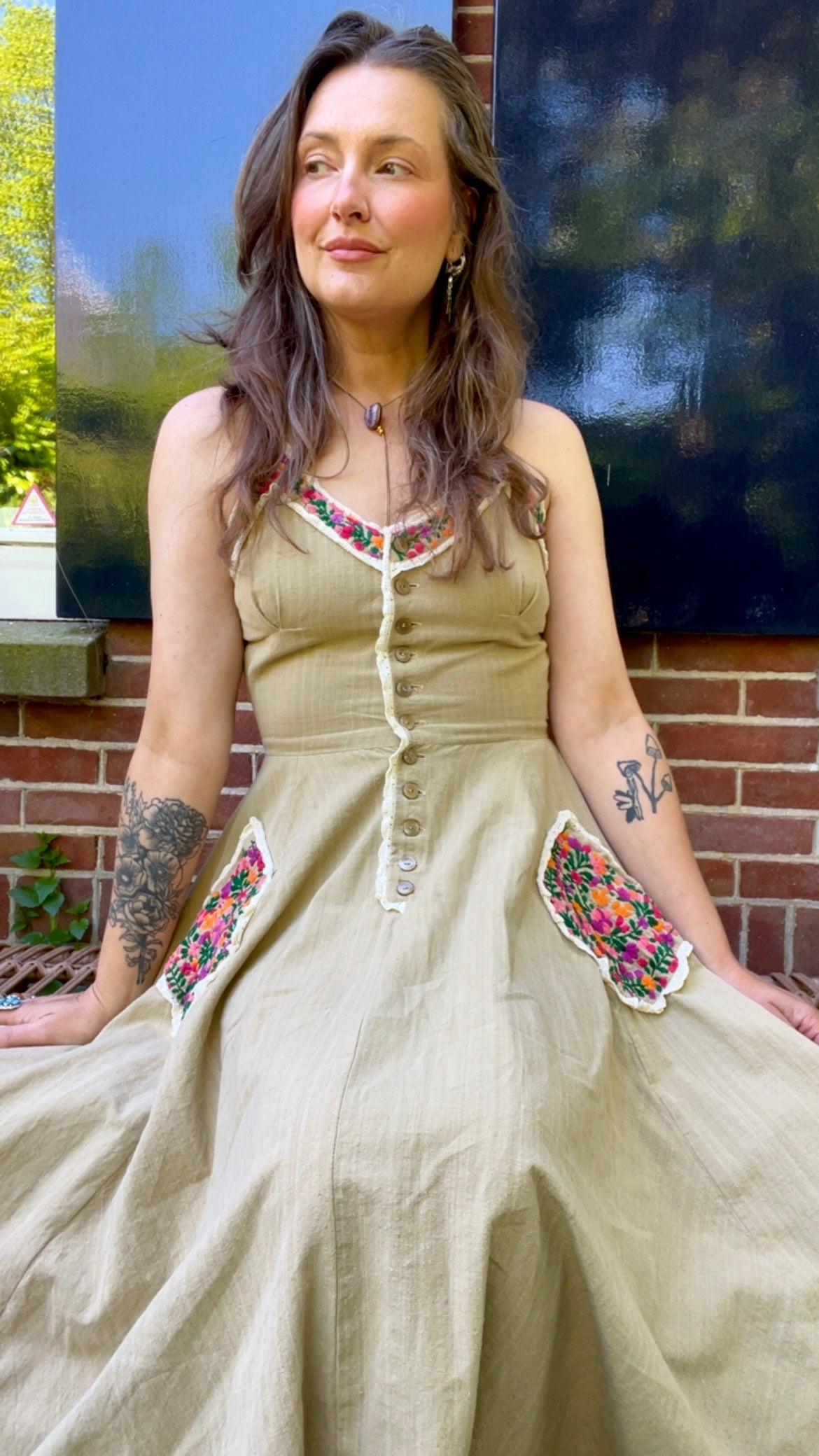 Girasol Embroidery Maxi Dress